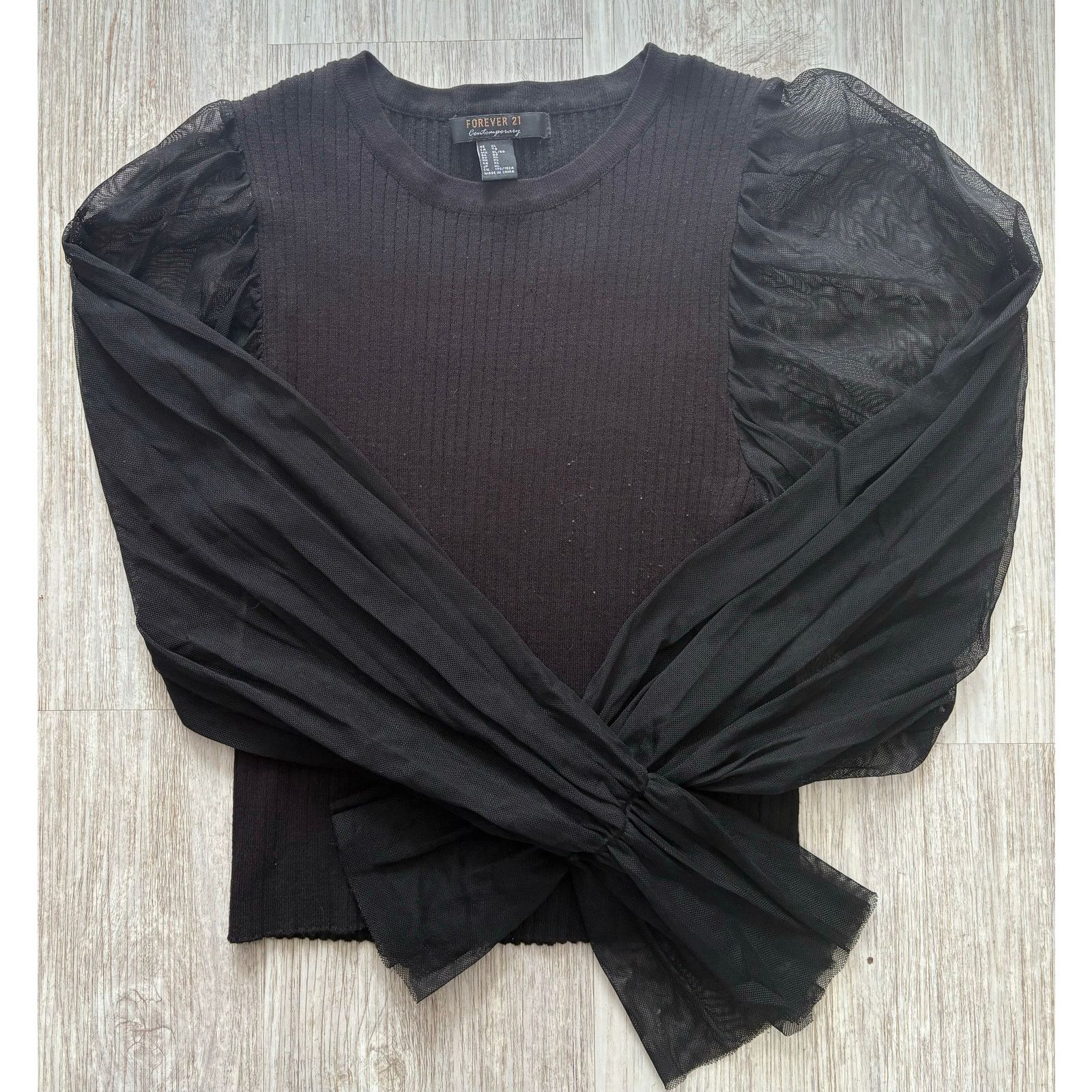 Forever 21 Forever 21 | Juniors Mesh Puff Sleeve Top | XL Size XL / US 12-14 / IT 48-50 - 1 Thumbnail