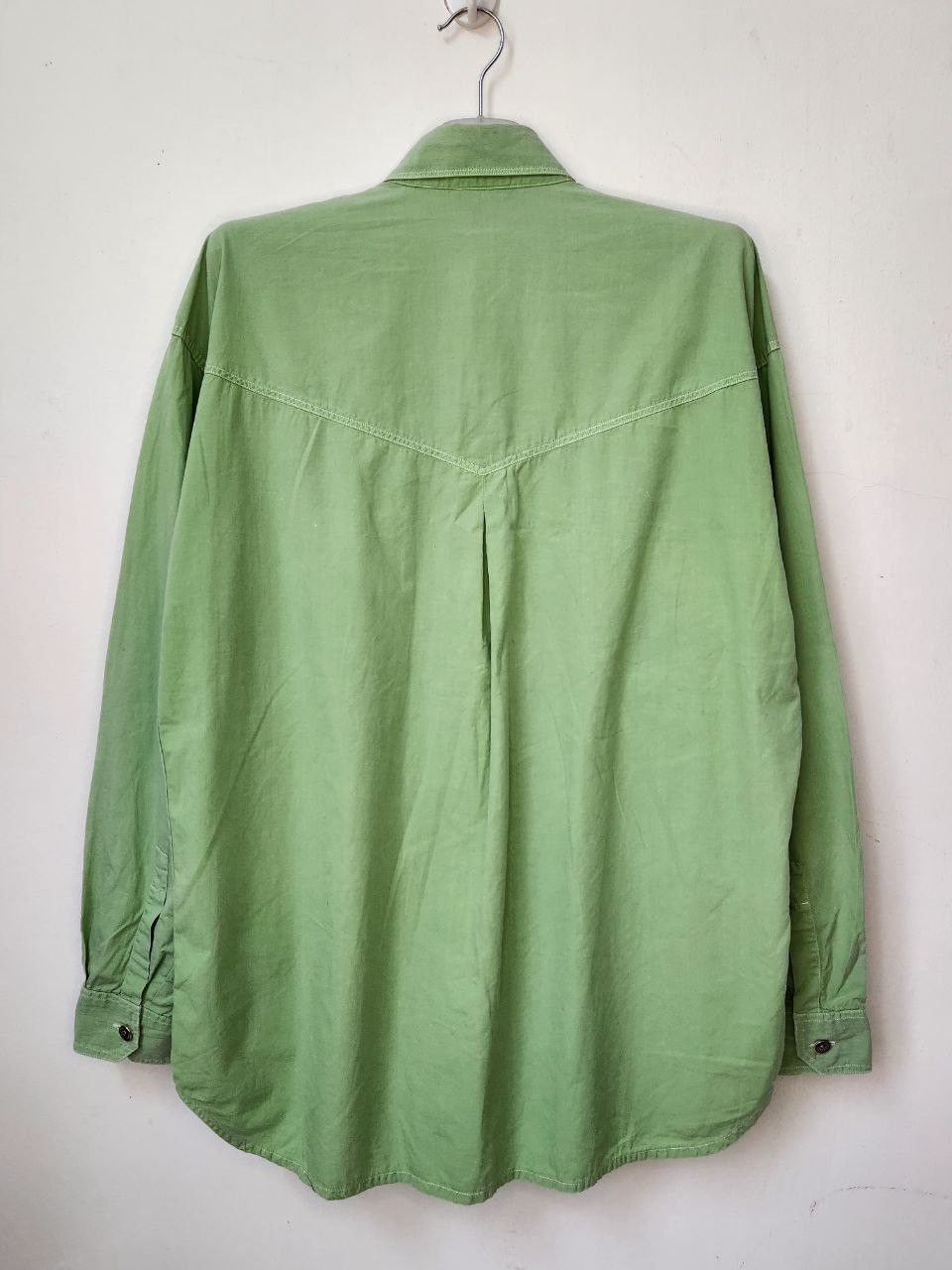 Versace Green Button Ups Versace Vintage Size US L / EU 52-54 / 3 - 2 Thumbnail