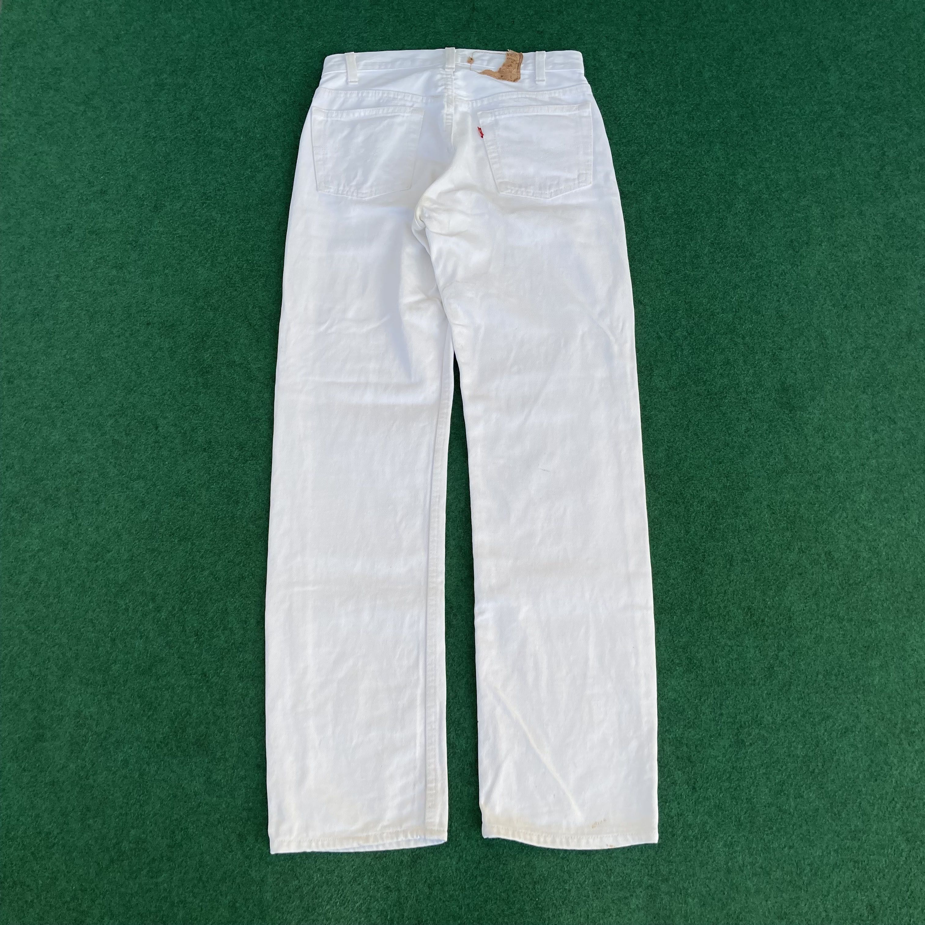 Levi's × Vintage Vtg Levis 501 Distressed Ripped White Grunge Jeans Size US 28 / EU 44 - 14 Thumbnail