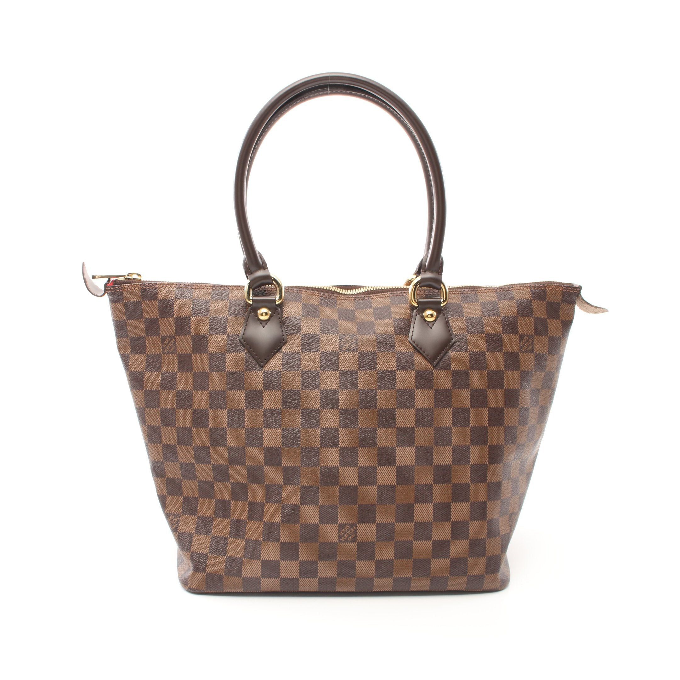 Louis Vuitton Louis Vuitton Saleya Mm Damier Ebene Handbag Tote Bag Leather Brown Size ONE SIZE - 1 Thumbnail