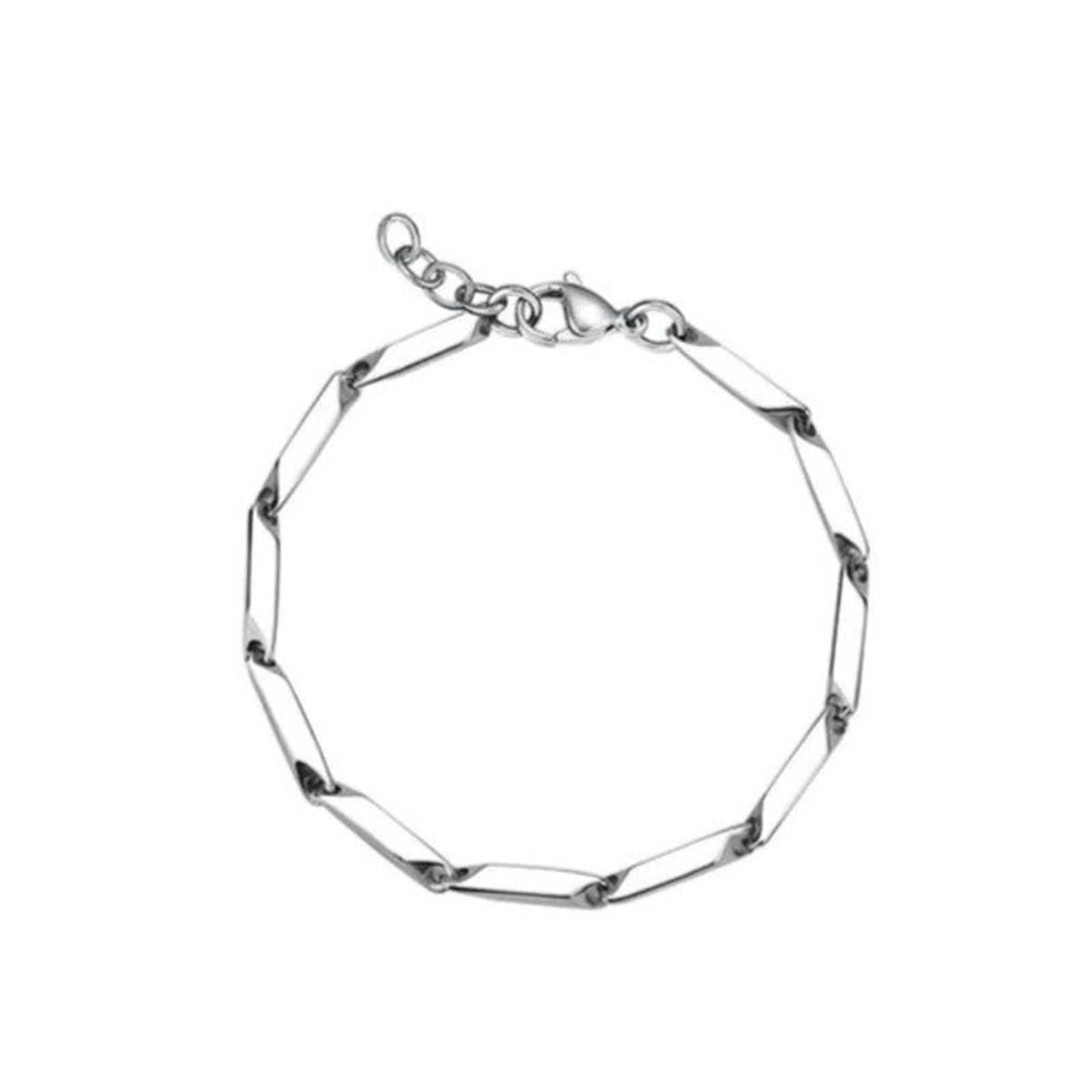 Jewelry Silver Chain Men's Bracelet with Brown Beads Size ONE SIZE - 7 Thumbnail
