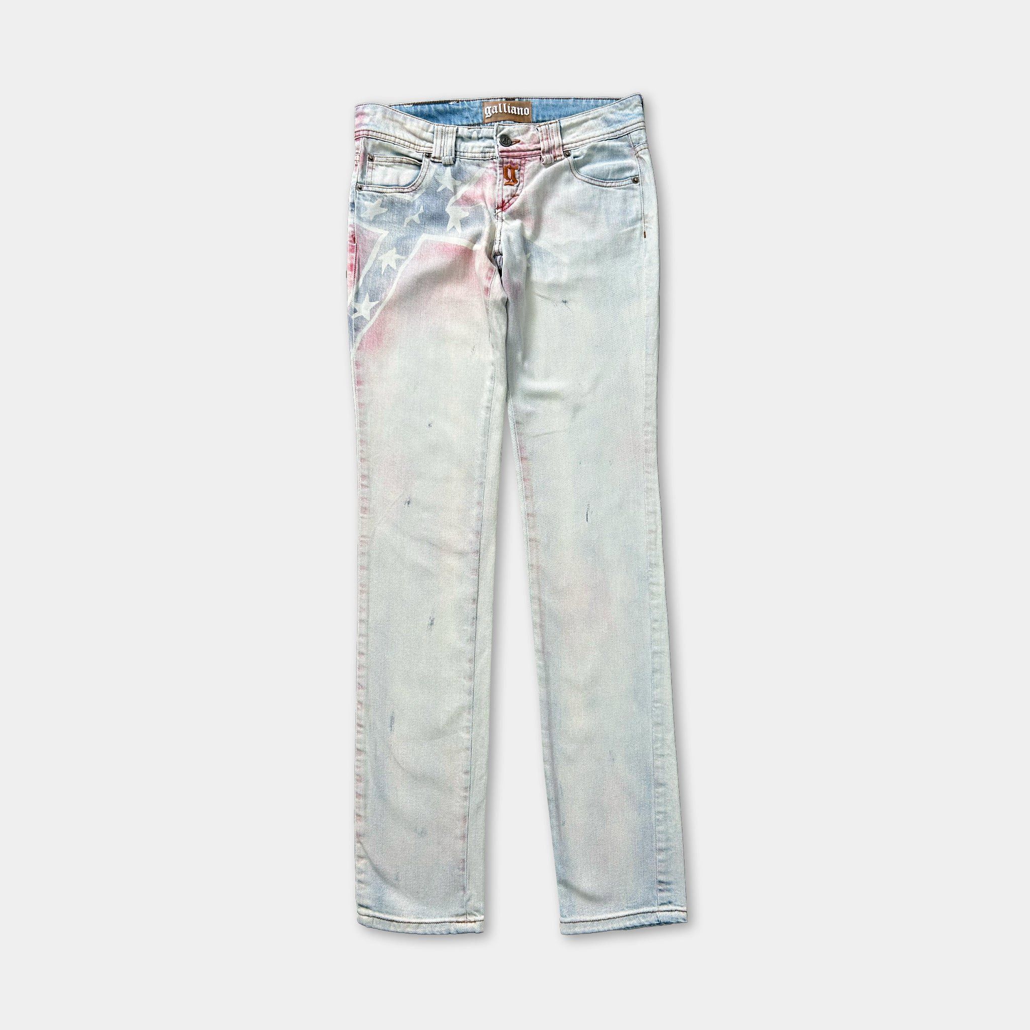 John Galliano John Galliano UK Flag Denim Jeans Size US 30 / EU 46 - 1 Thumbnail