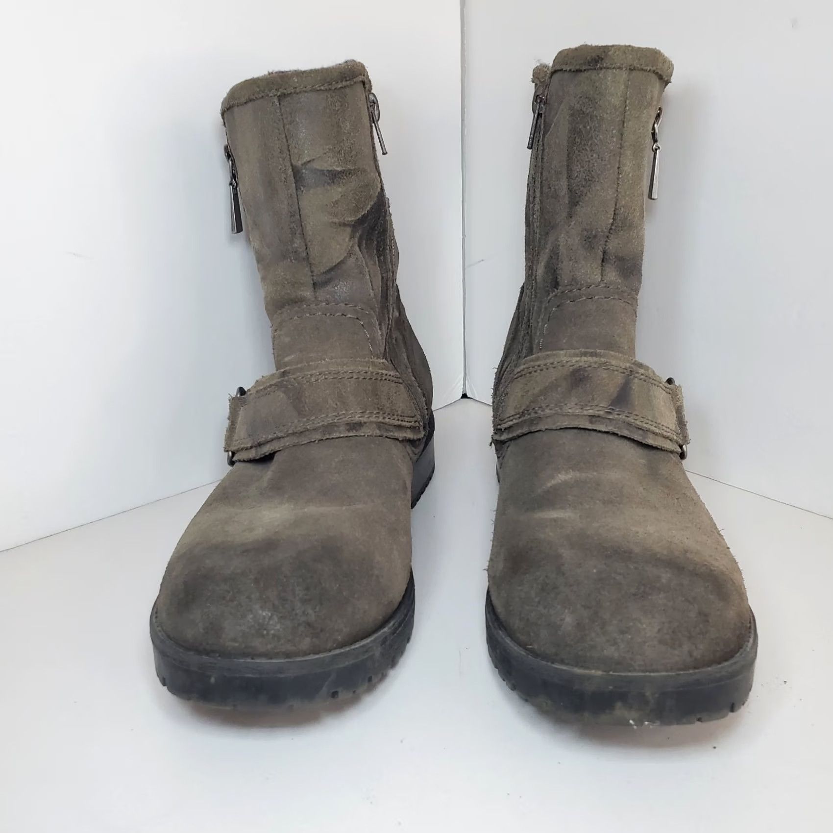Clarks Clarks Rise Suede Gray Boot Womens Size 8.5 Buckle Ankle Biker Grunge Moto City Casual Size US 6 / IT 36 - 3 Thumbnail
