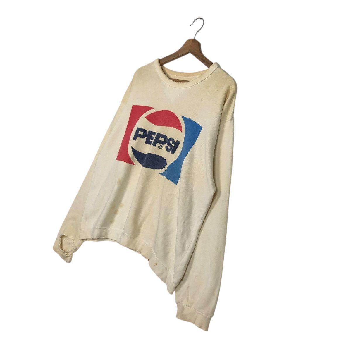 Vintage 🔥VINTAGE SWEATSHIRT CREWNECK DISTRESSED PEPSI BIG LOGO Size US L / EU 52-54 / 3 - 4 Thumbnail