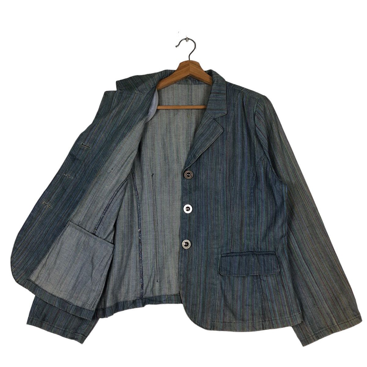 Japanese Brand 🔥Vintage Hickory Chore Jacket Military Style Issey Miyake Size US L / EU 52-54 / 3 - 11 Thumbnail