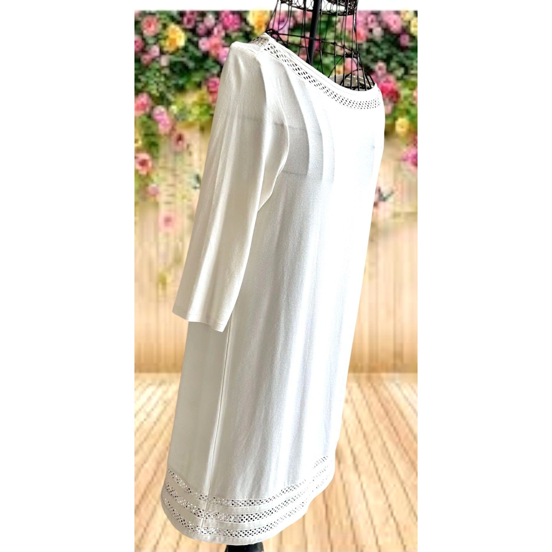 J. Jill J Jill Dress XS Extra Small Cream Work Casual Church Open C Size XS / US 0-2 / IT 36-38 - 5 Thumbnail