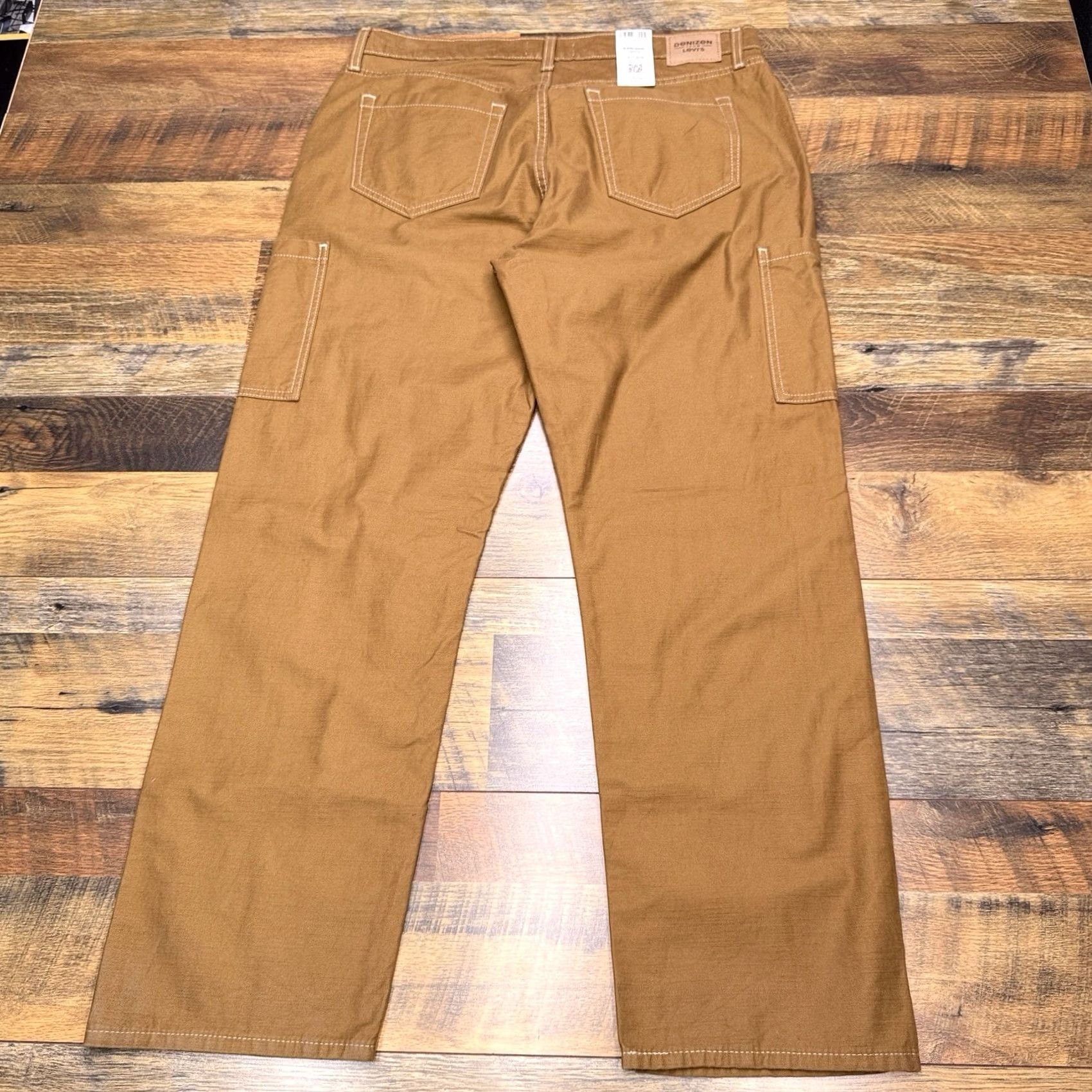Denizen VINTAGE Denizen Jeans Women 14 W32 Tan Mid Rise Loose Straight 90s | Denim Brown 5-Pocket Logo Zip Mens? Size 36" / US 14 / IT 50 - 3 Thumbnail