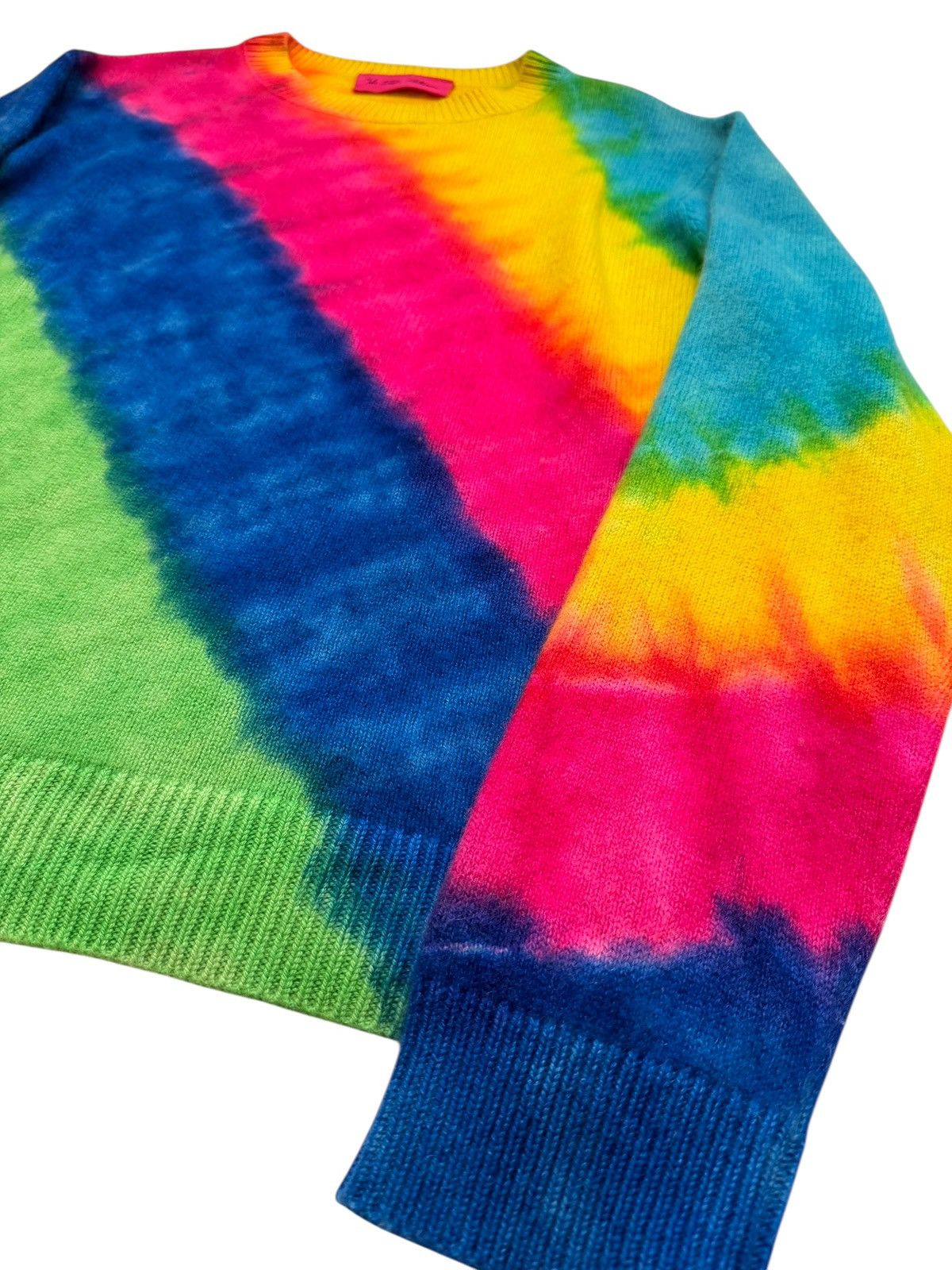 The Elder Statesman Cashmere Tie-dye Rainbow Gradient Knit Sweater Size US XL / EU 56 / 4 - 3 Thumbnail