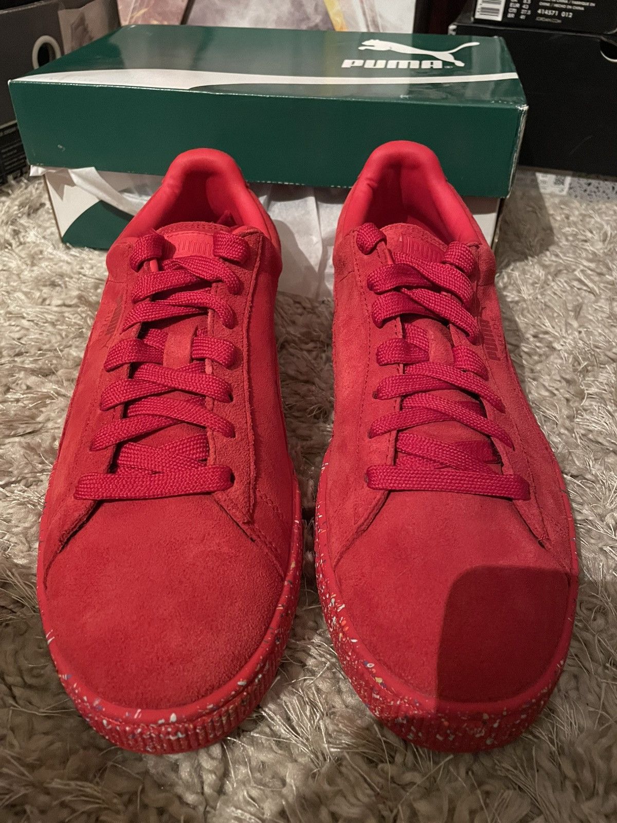Puma Puma Suede Classic Splatter Red Size US 9.5 / EU 42-43 - 4 Thumbnail