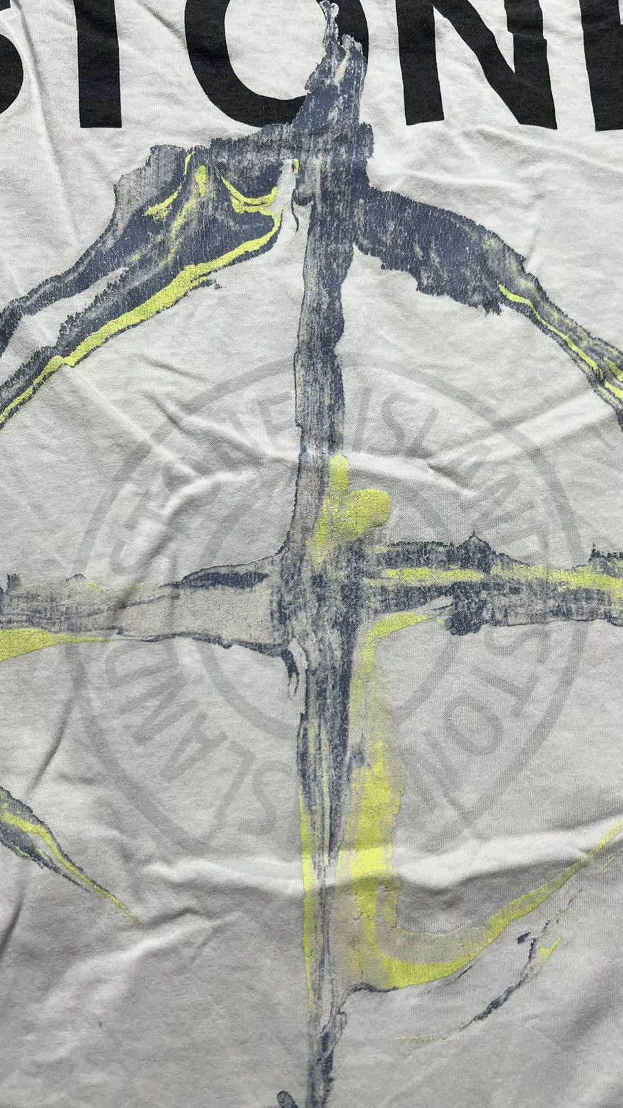 Stone Island Ss/21 Stone Island Massimo Osti “marble three” trashed tee Size US S / EU 44-46 / 1 - 13 Thumbnail