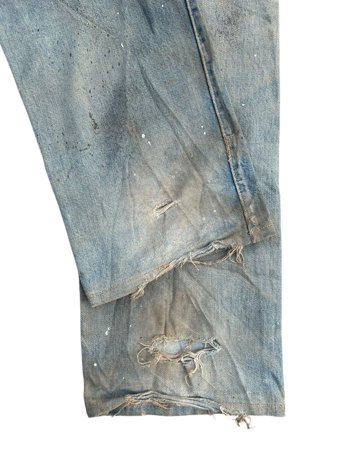 Levi's 80's THRASHED Levi's 6 Selvedge Reconstructed Repair Denim Size US 31 - 17 Thumbnail