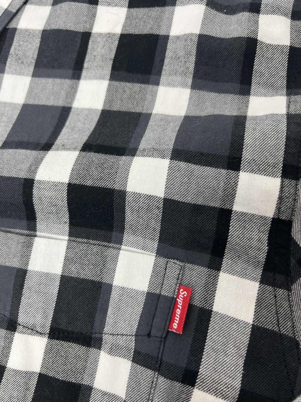 Supreme Black White Checkered Plaid Shirt Size US XL / EU 56 / 4 - 2 Thumbnail
