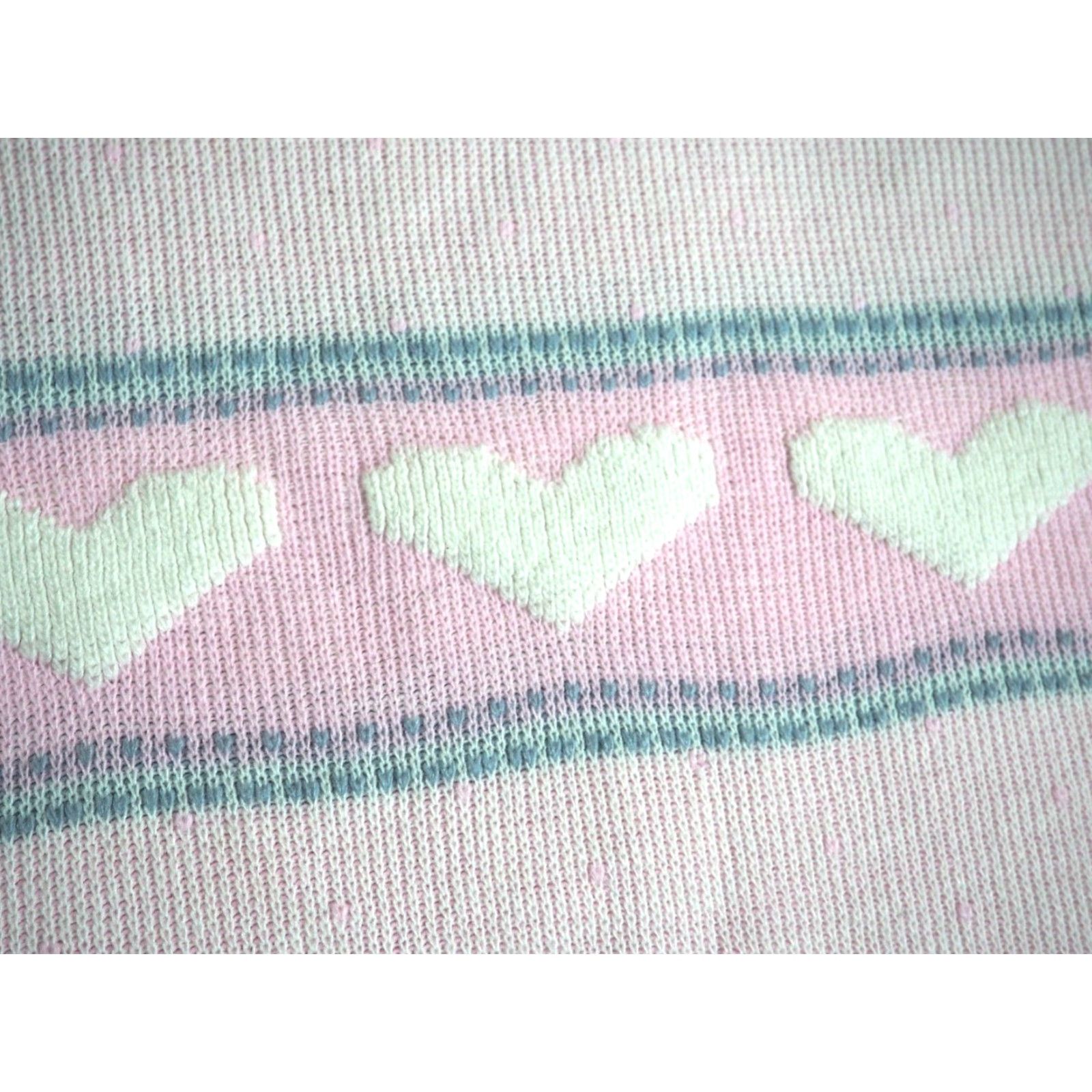 Valentino VTG 80s Light Pink Heart Baggy Acrylic Valentine Pullover Sweater Women XL Shirt Womens XL Pink Hearts 1980s Oversized Size XL / US 12-14 / IT 48-50 - 4 Thumbnail