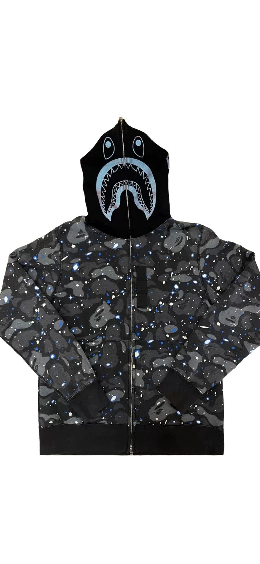 Bape A Bathing Ape Starry Camo Shark Full Zip Hoodie Size L Size US L / EU 52-54 / 3 - 1 Thumbnail