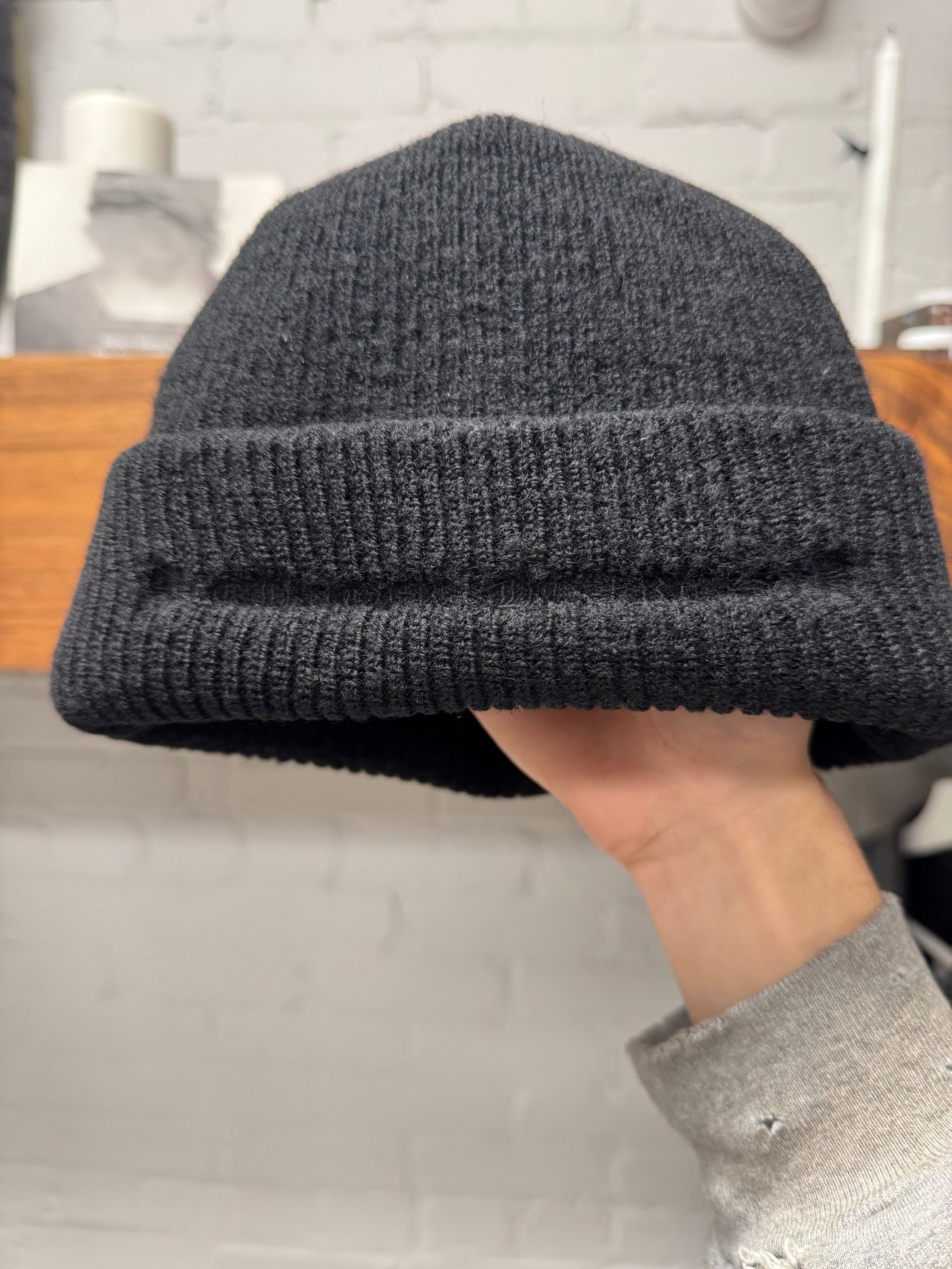 Chrome Hearts Chrome Hearts Black Ribbed ‘Plus Cross’ Wool Knit Beanie Size ONE SIZE - 4 Thumbnail