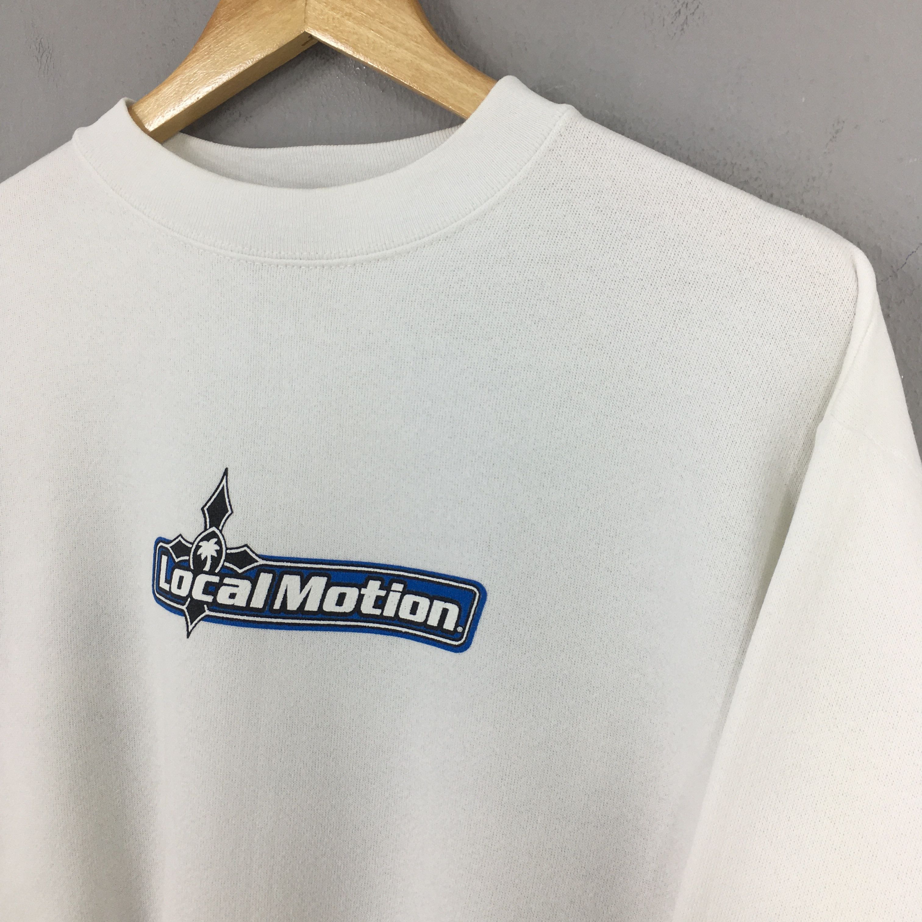 Vintage Vintage 80s Local Motion Surfing White Sweatshirt Medium Size US M / EU 48-50 / 2 - 3 Thumbnail