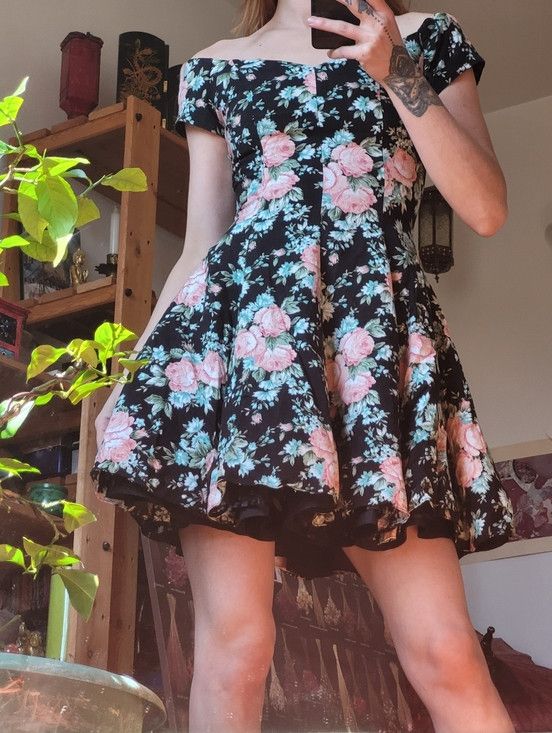 Joseph Ribkoff Joseph Ribkoff Vintage 80s Floral Pink Roses Mini Dress XS Size XS / US 0-2 / IT 36-38 - 1 Thumbnail