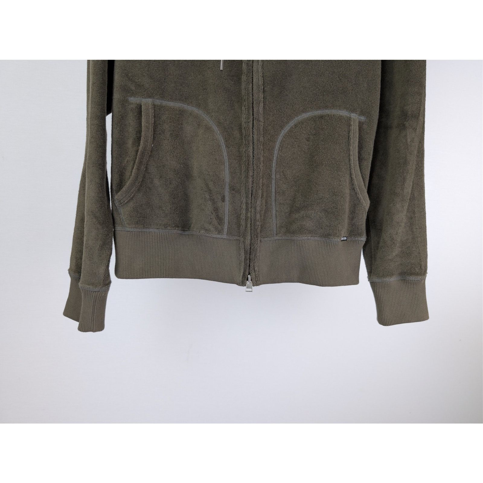 Tom Ford o1rshd1 CC20 Towelling cotton hoodie in green Size US M / EU 48-50 / 2 - 4 Thumbnail