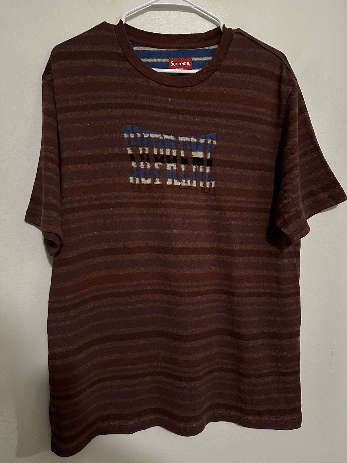 Supreme Supreme Inverted Stripe S/S Top Tee Size US S / EU 44-46 / 1 - 1 Thumbnail