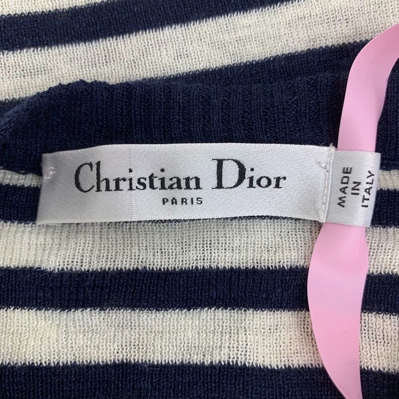 Dior Dior Color-blocked striped logo letter inlaid linen round-n Size XXS / US 00 / IT 34 - 6 Thumbnail