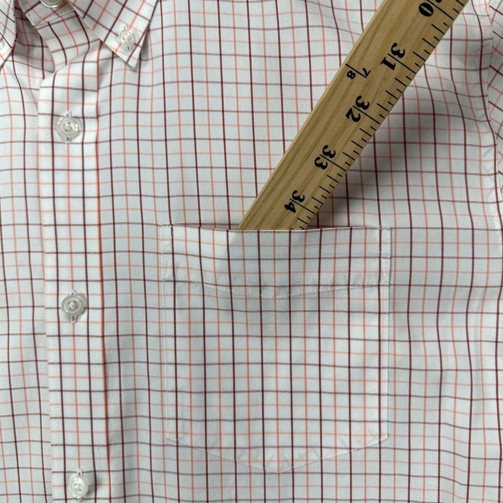 Eddie Bauer Eddie Bauer Shirt Button Down Mens Large Orange Plaid Pockets Classic Fit Size US L / EU 52-54 / 3 - 6 Thumbnail