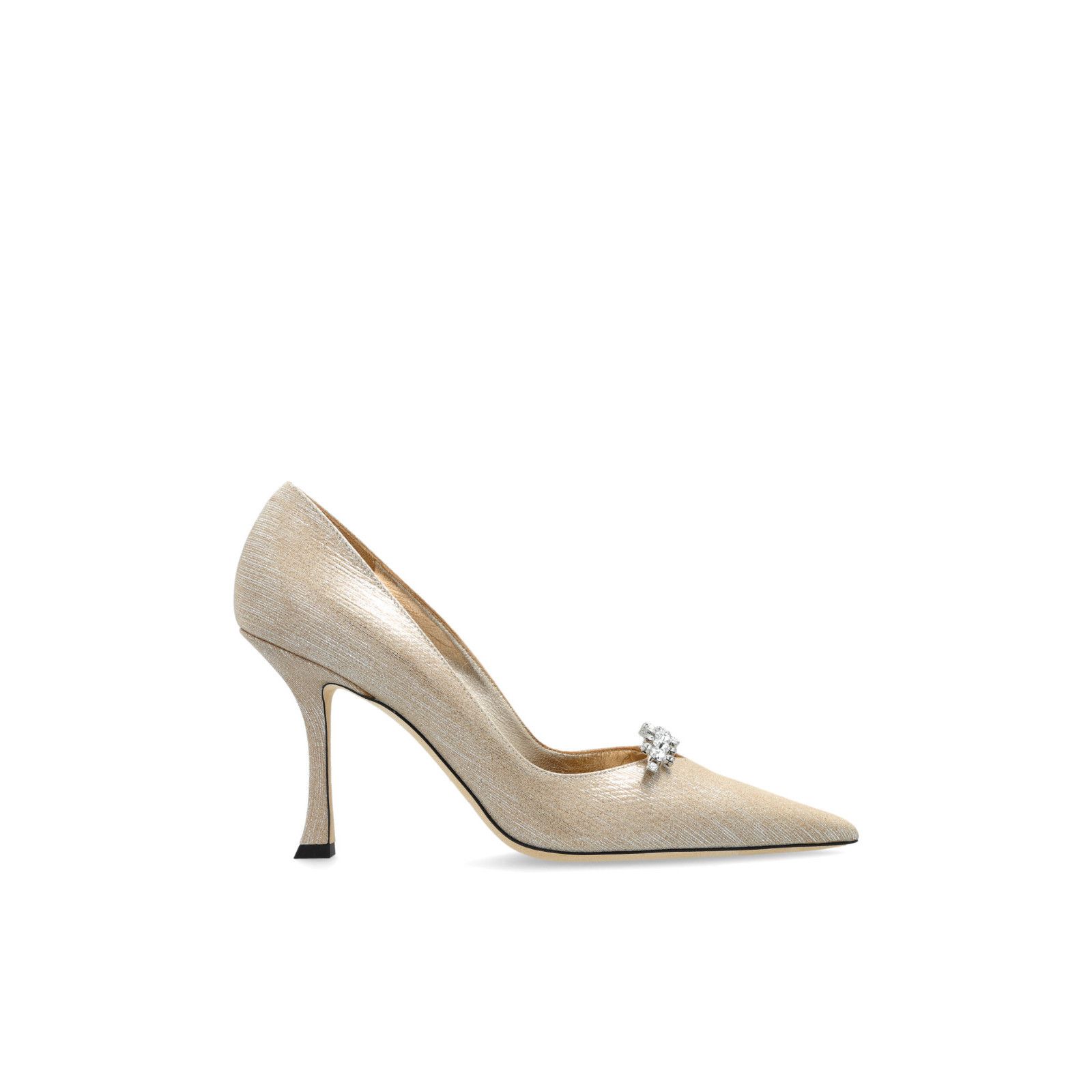 JIMMY CHOO 'Belinda' Gold Heeled Shoes New & Authentic (Wome