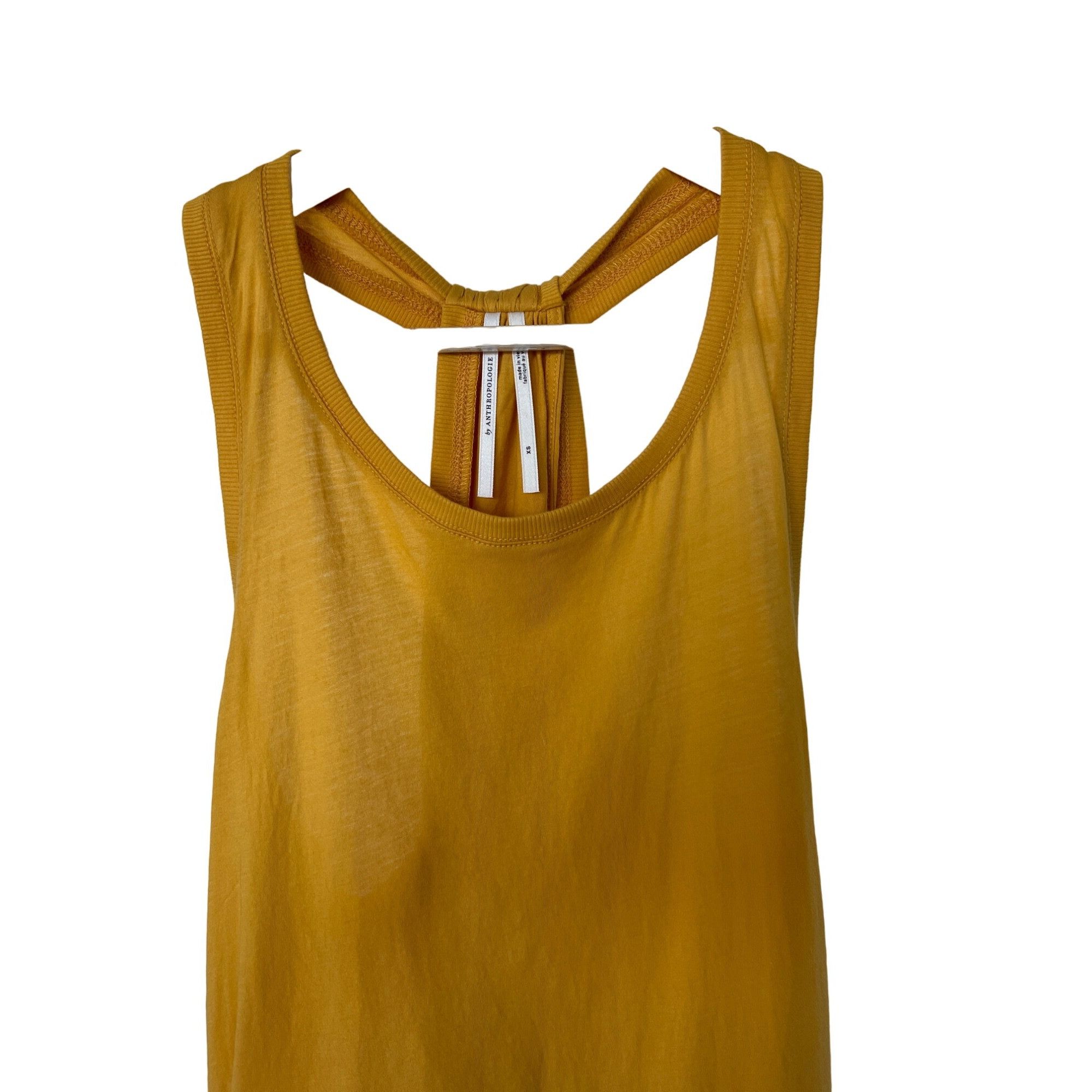Anthropologie Anthropologie Soft Gold Cross Back Racerback Tank Top Size XS / US 0-2 / IT 36-38 - 2 Thumbnail