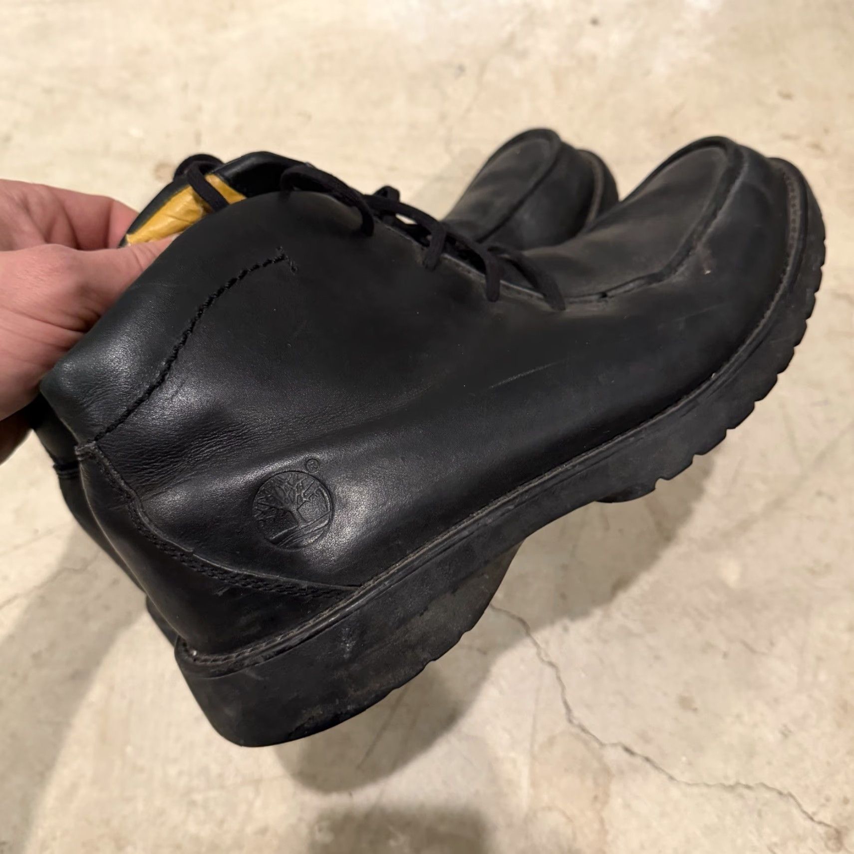 Timberland Timberland Boots Chukka Leather Black Mens 11 M Shoes Hiking Walking Mid Top Sneaker, Boot Company Vintage No Mens Size US 11 / EU 44 - 5 Thumbnail