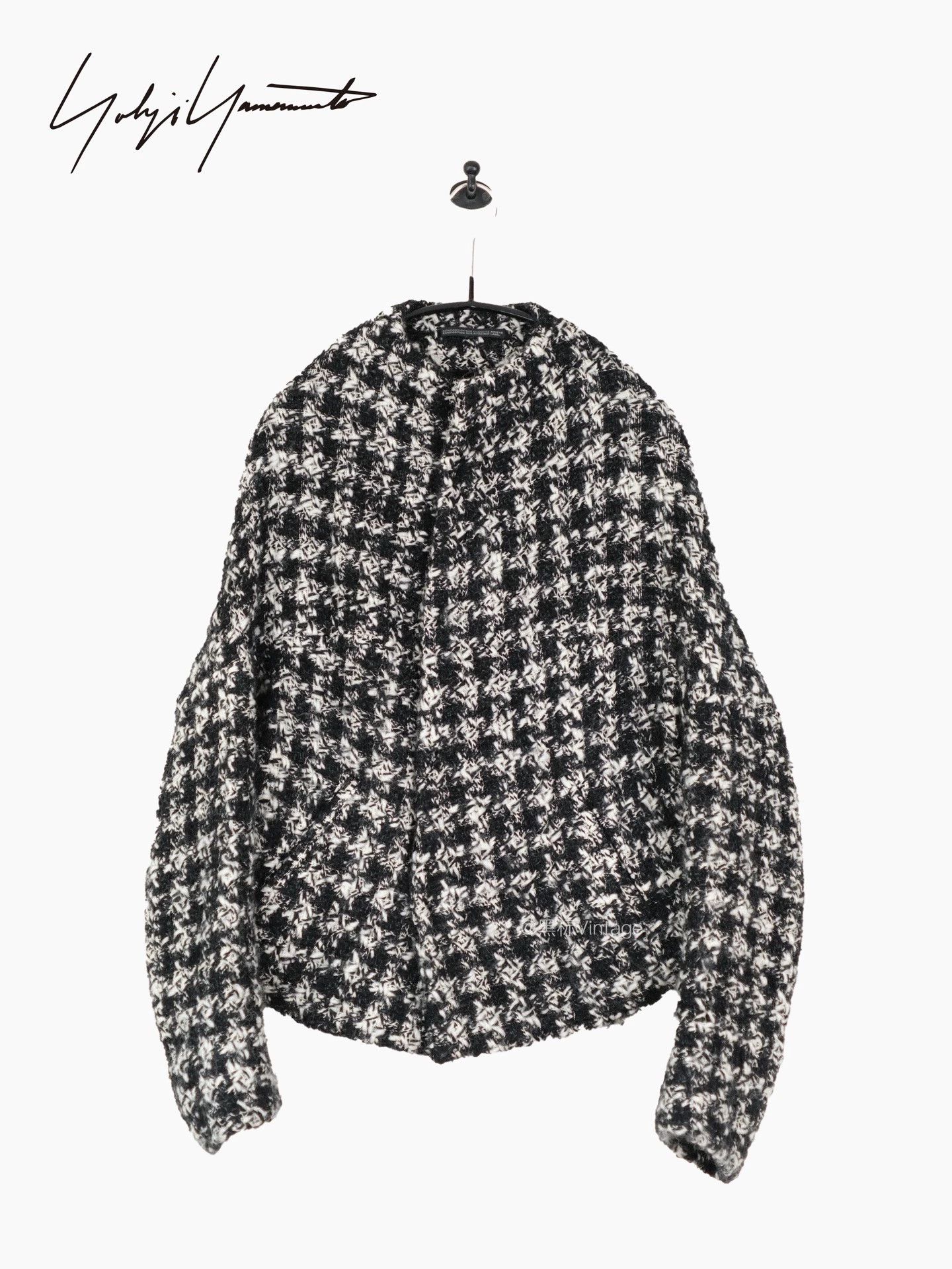 Yohji Yamamoto Yohji Yamamoto 17aw Vntg Tweed Stand Collar Jkt Women's Size XS / US 0-2 / IT 36-38 - 1 Thumbnail