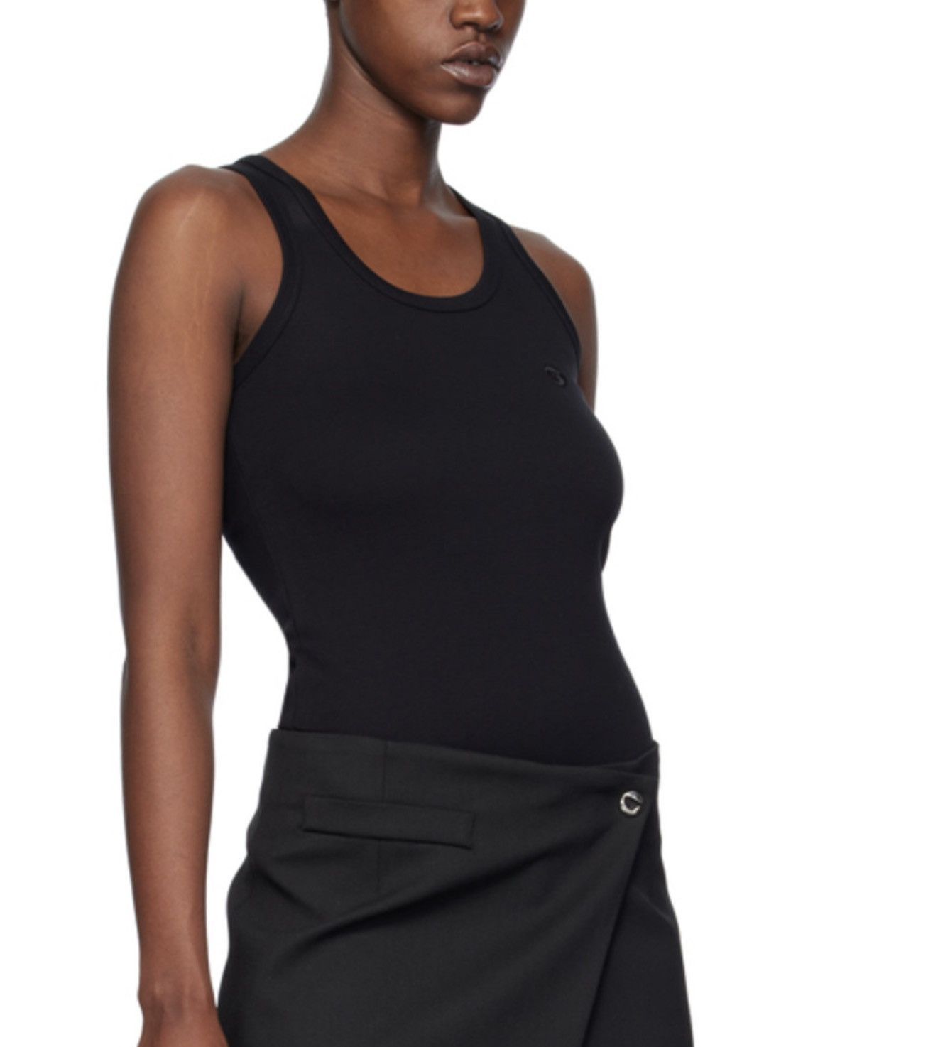 Coperni Coperini Black Logo Embroidered Tank Top Size S / US 4 / IT 40 - 4 Thumbnail