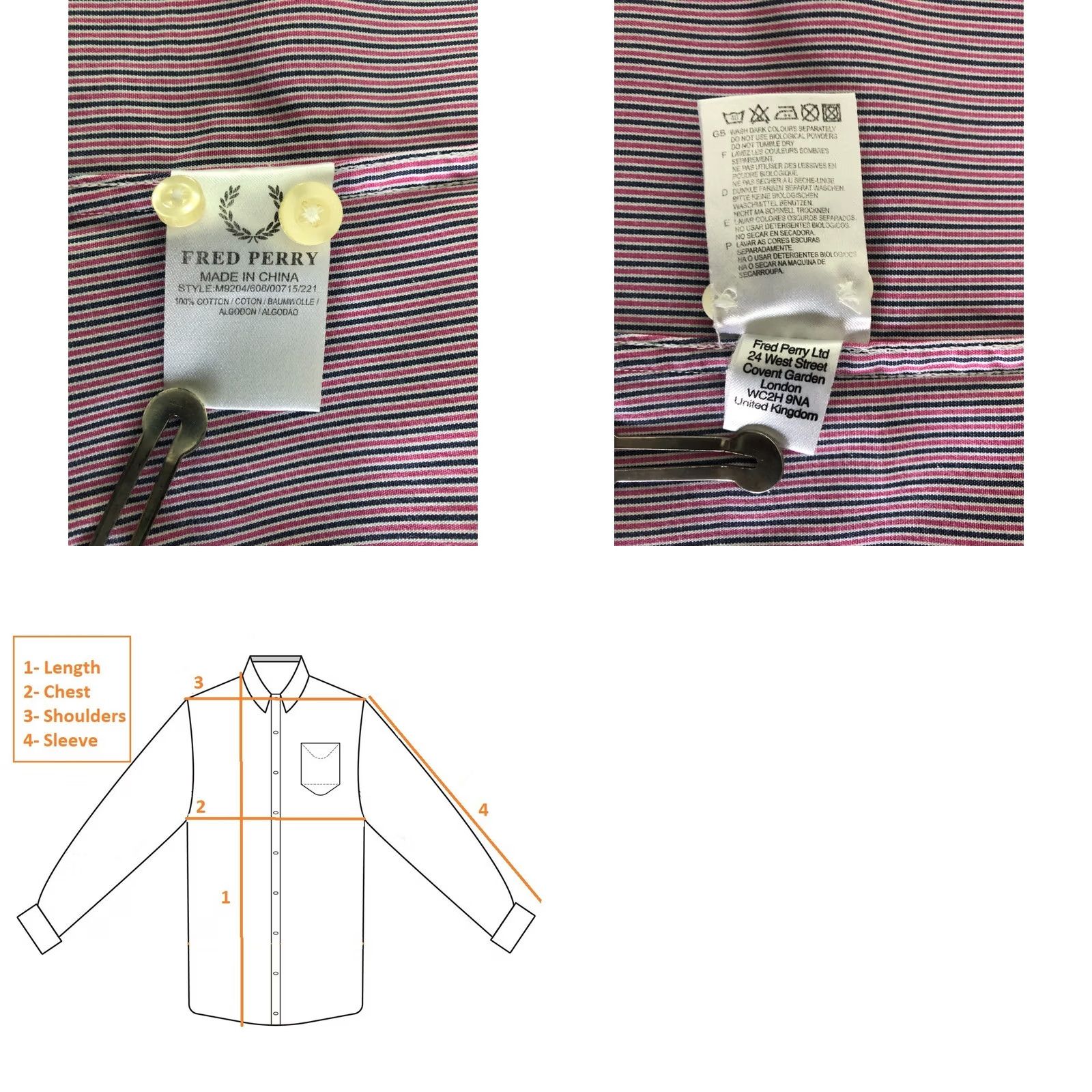 Fred Perry Fred Perry Mens Shirt Striped Cotton Multicolor Button-Up Size M Casual Wardrobe Classic Pattern Long Sleeve Mens Size US M / EU 48-50 / 2 - 9 Thumbnail