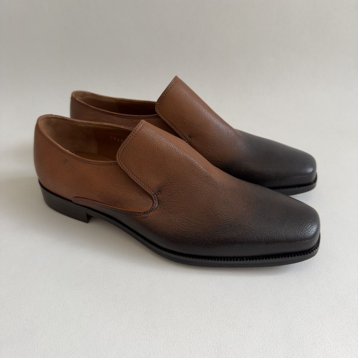 Dries Van Noten Brown ‘Burnished Toes’ Leather Loafers Size US 11 / EU 44 - 10 Thumbnail