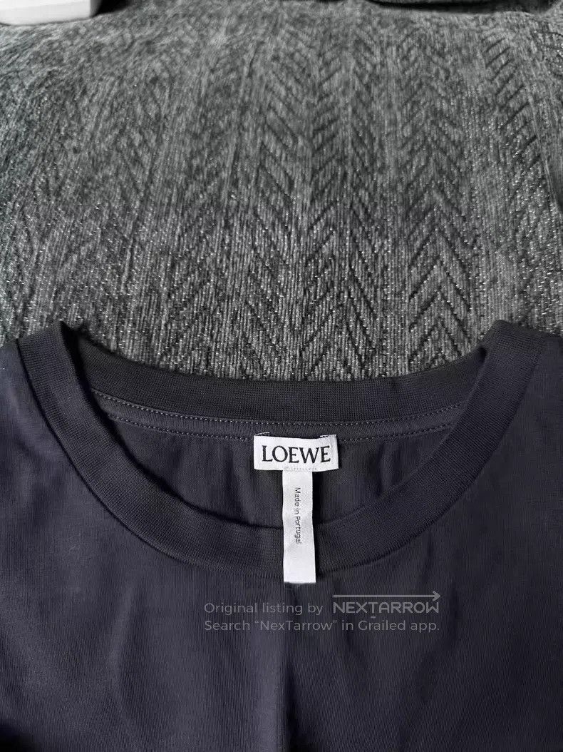 Loewe Loewe Dark Blue Embroidered Logo Short Sleeve Size S / US 4 / IT 40 - 3 Thumbnail