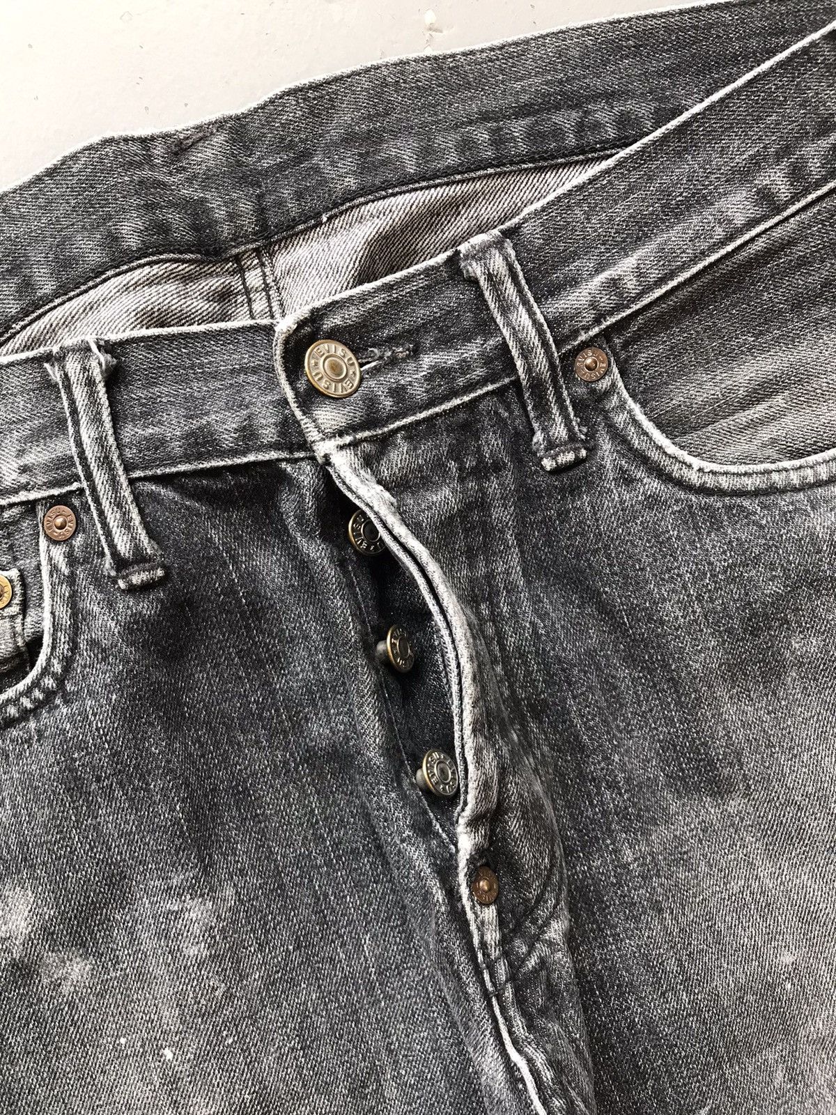 Japanese Brand × Vintage Vintage Evisu inspired salvage paint splatter skinny denim Size US 32 / EU 48 - 6 Thumbnail