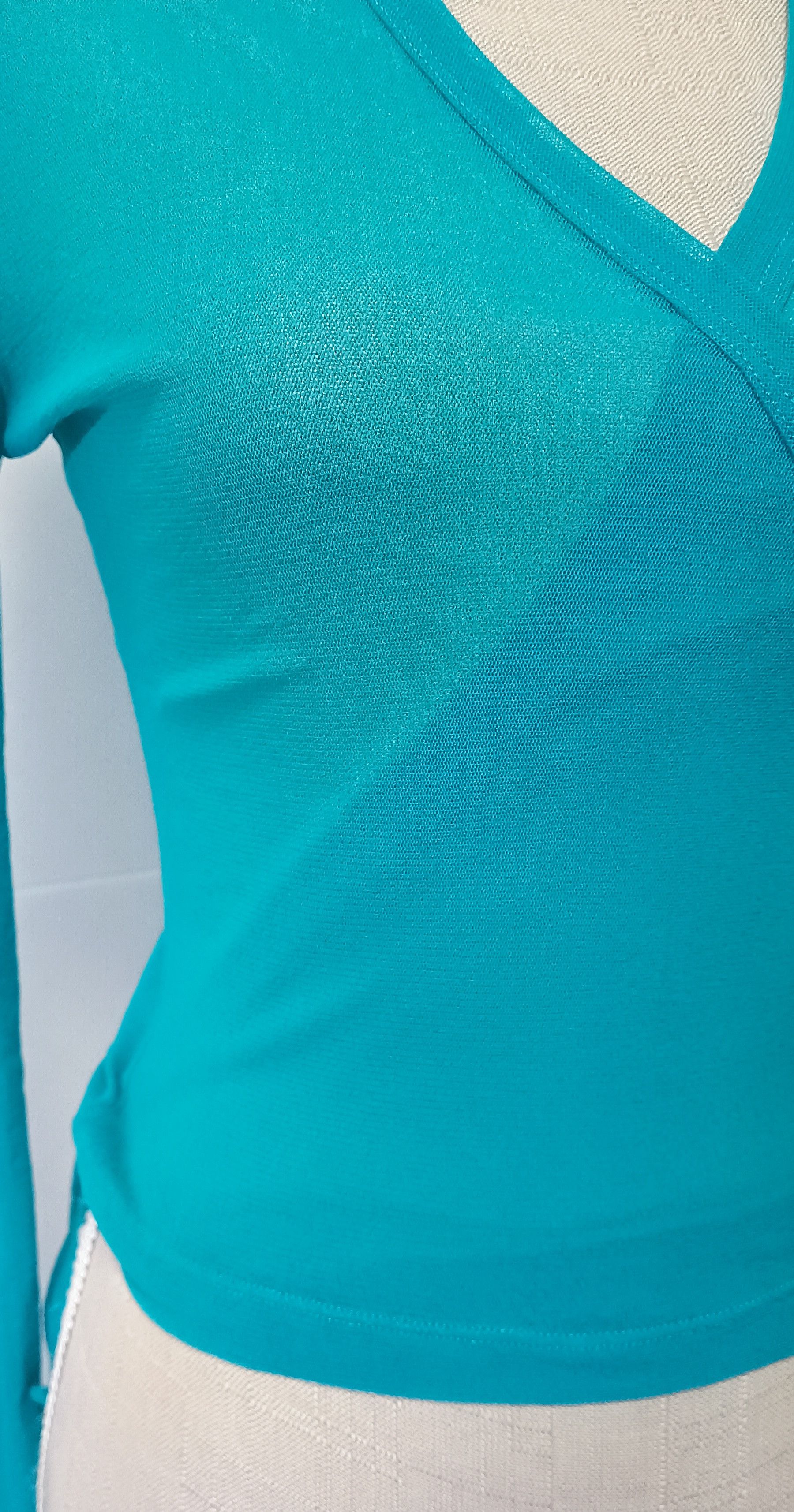 Jean Paul Gaultier 90's - Turquoise mesh cache coeur / top Size L / US 10 / IT 46 - 7 Thumbnail