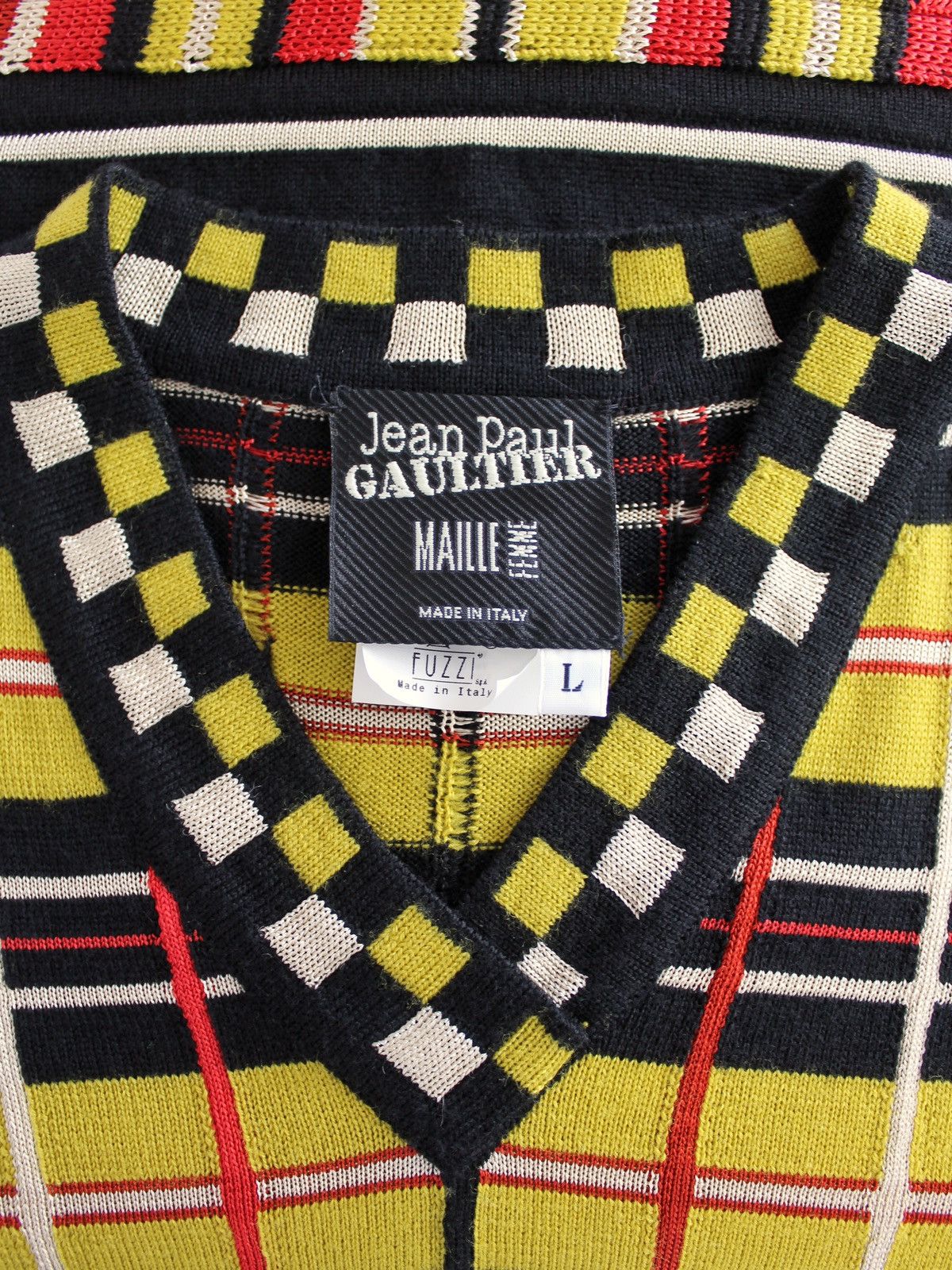 Jean Paul Gaultier Jean Paul Gaultier 90s Vintage Tartan Pattern Poncho Sweater Size L / US 10 / IT 46 - 9 Thumbnail