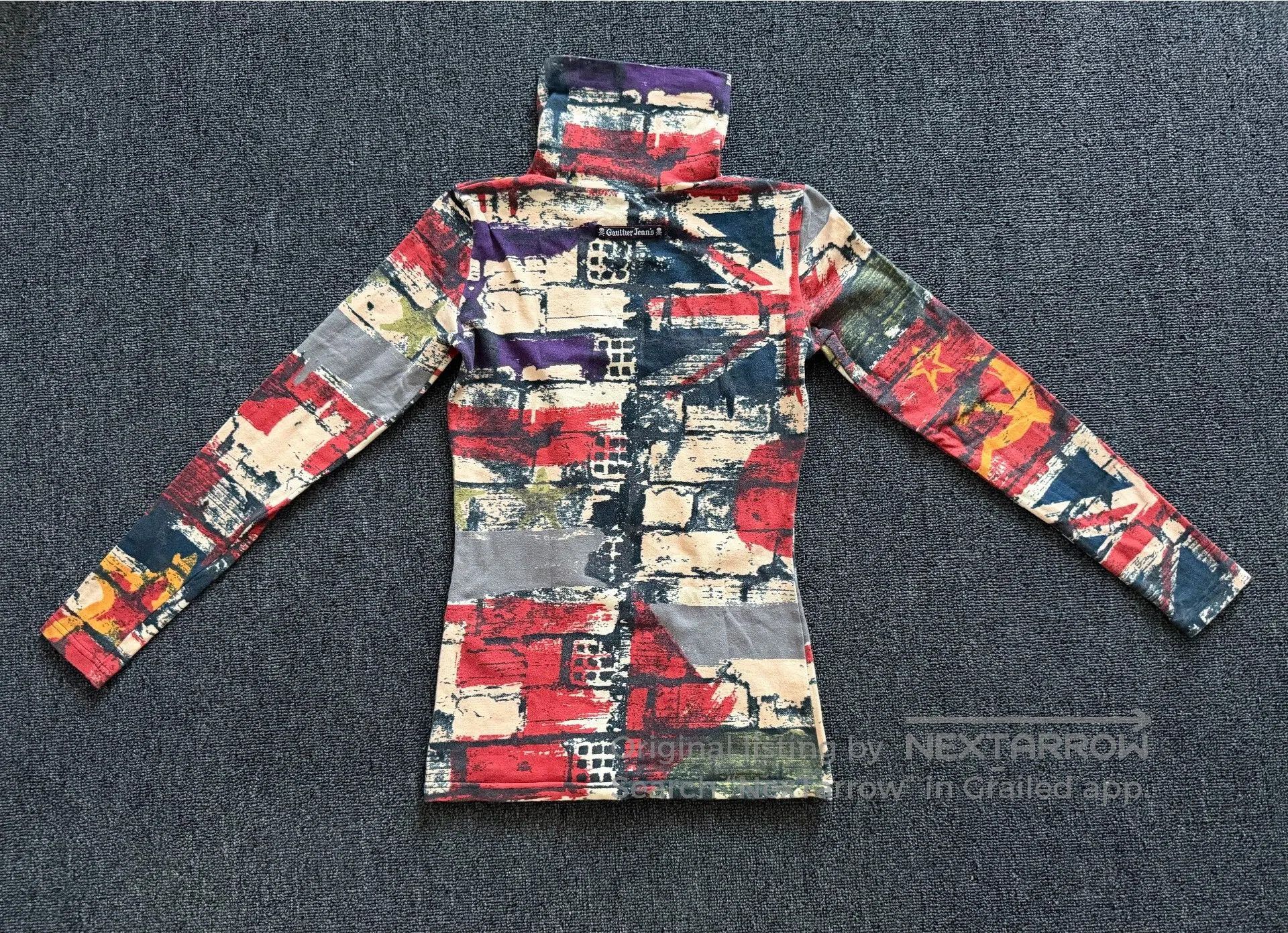 Jean Paul Gaultier Gaultier National Flag Turtleneck Top. Size S / US 4 / IT 40 - 4 Thumbnail