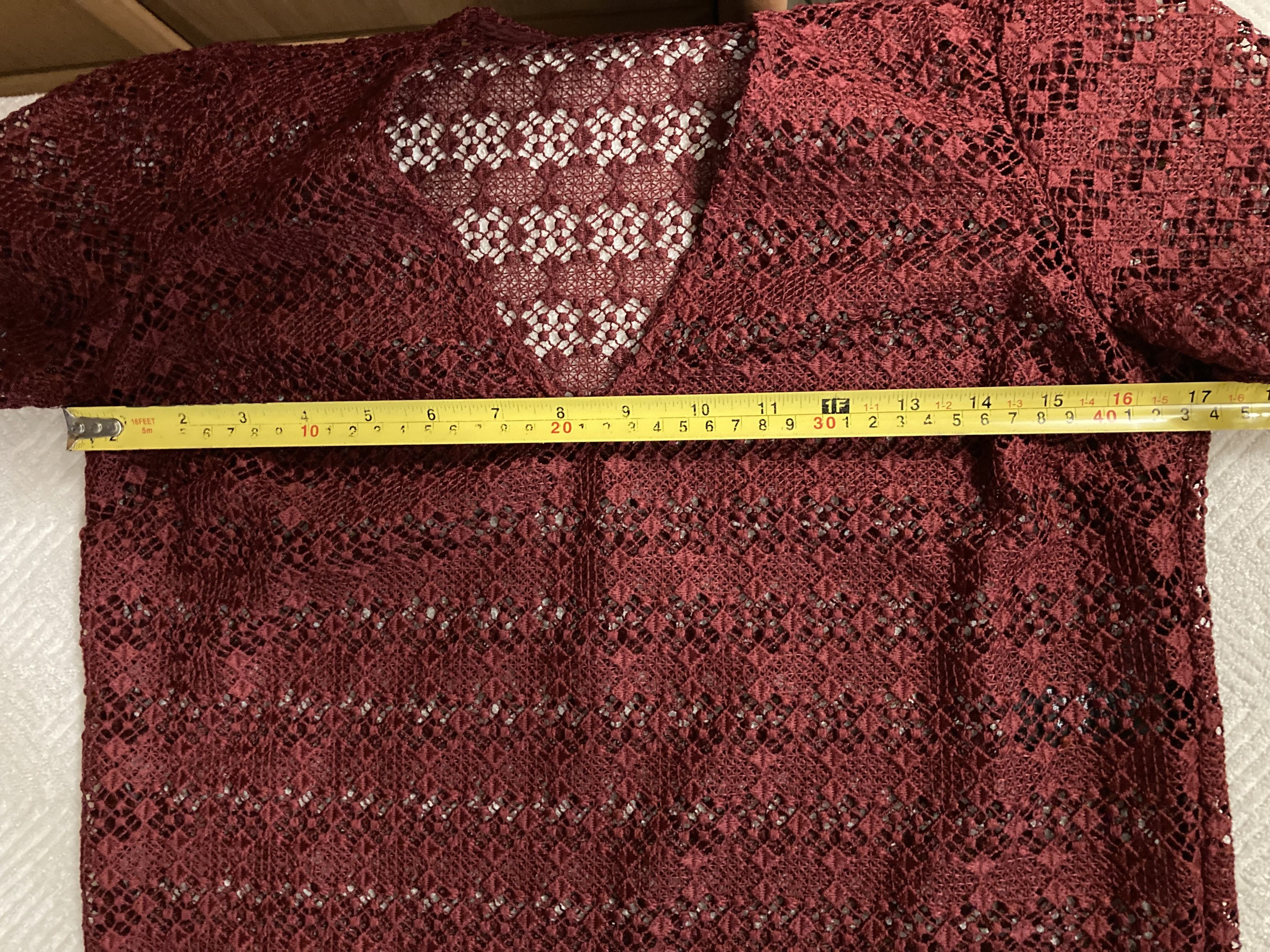 Sandro Sandro Burgundy Lace Blouse Size S / US 4 / IT 40 - 10 Thumbnail