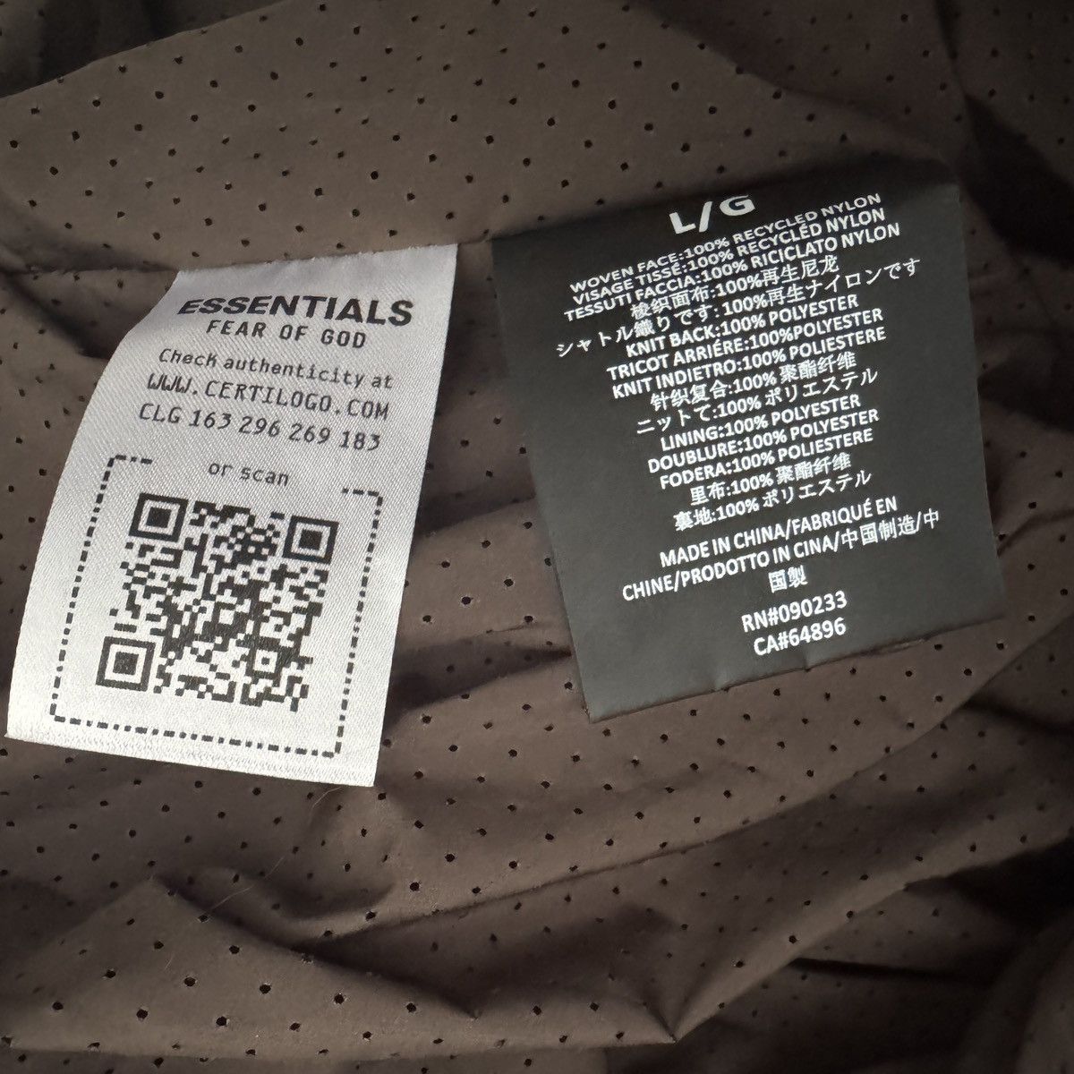 Fear of God Essentials Textured Hooded Bomber Jacket Size US L / EU 52-54 / 3 - 6 Thumbnail