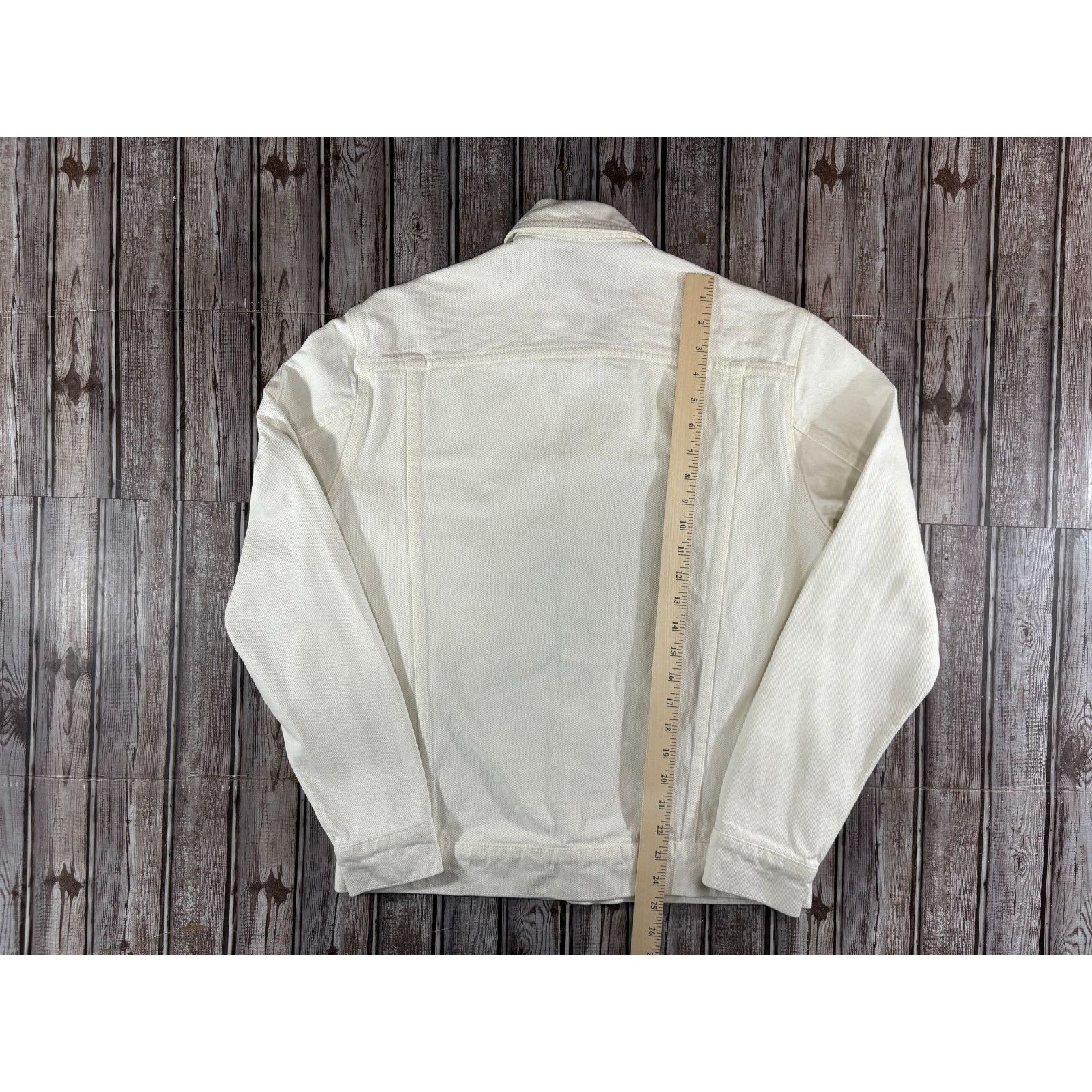 Our Legacy Our Legacy White Torn Twill Denim Jacket Size 46 EU S US Size US S / EU 44-46 / 1 - 8 Thumbnail