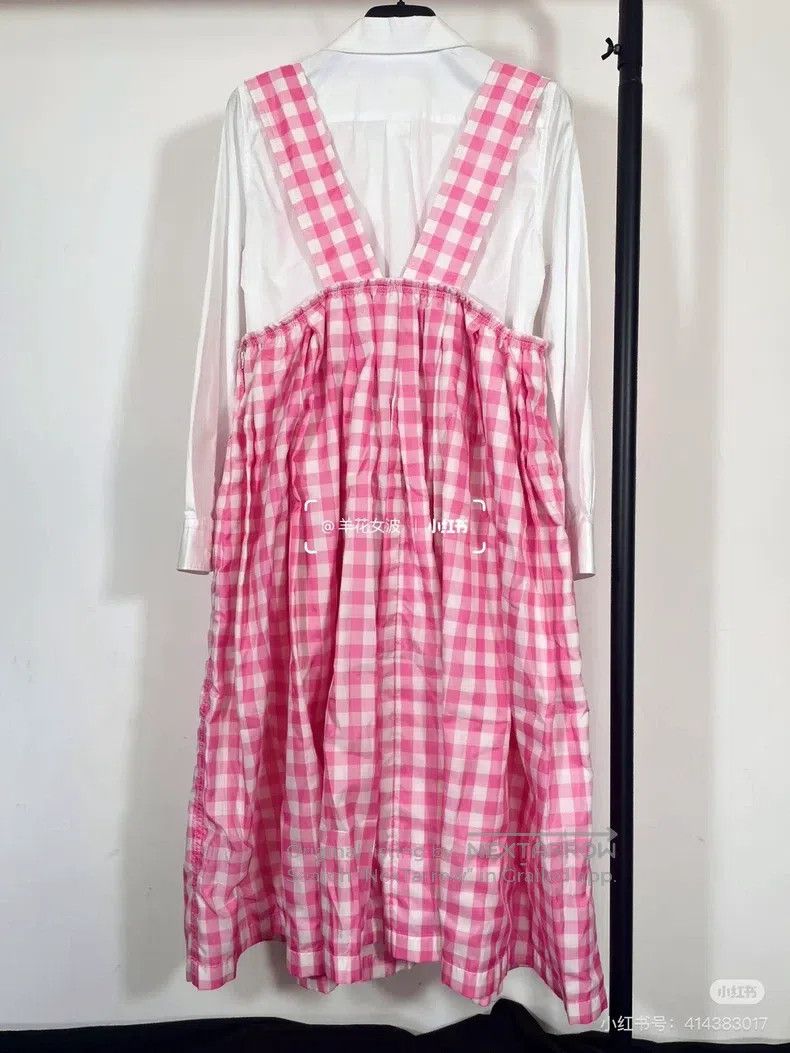 Comme des Garcons Comme Des Garcons Pink Plaid Strapless Dress Size S / US 4 / IT 40 - 5 Thumbnail