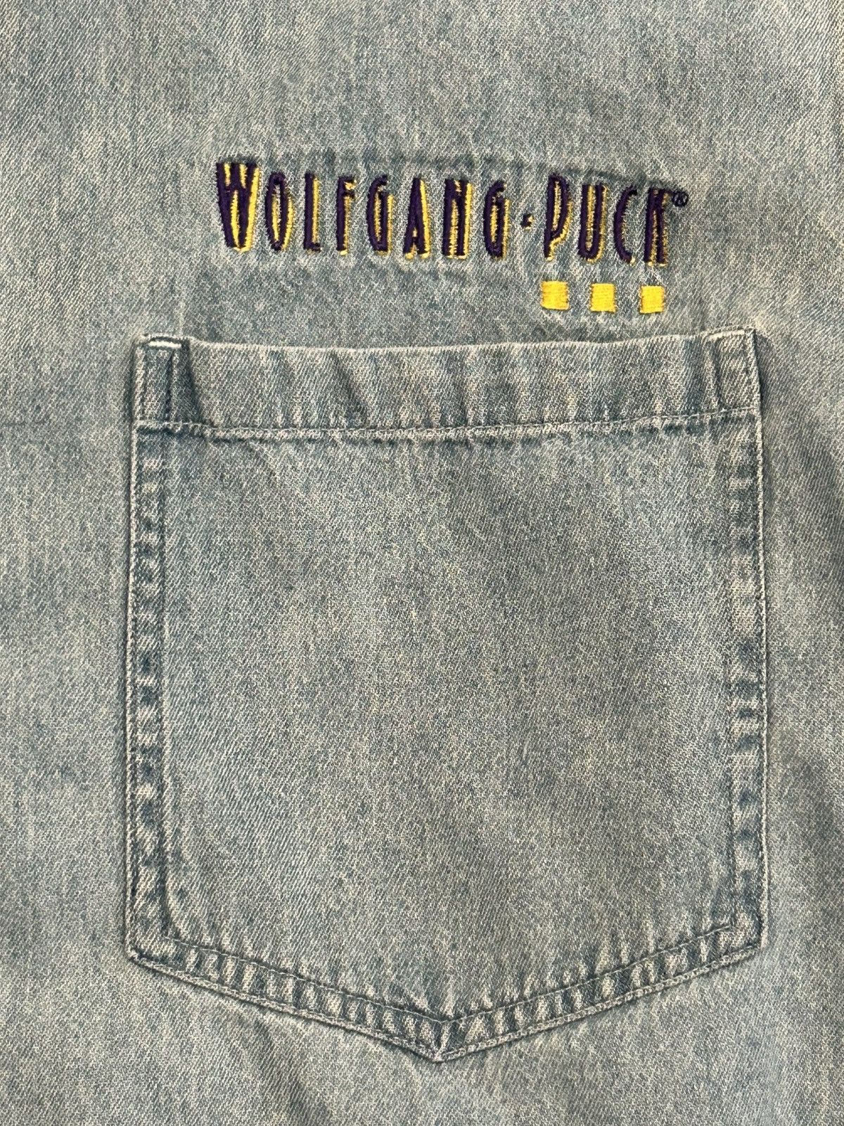 Other Vintage Wolfgang Puck Button-Up Jean Denim Shirt by Basics Size US M / EU 48-50 / 2 - 2 Thumbnail