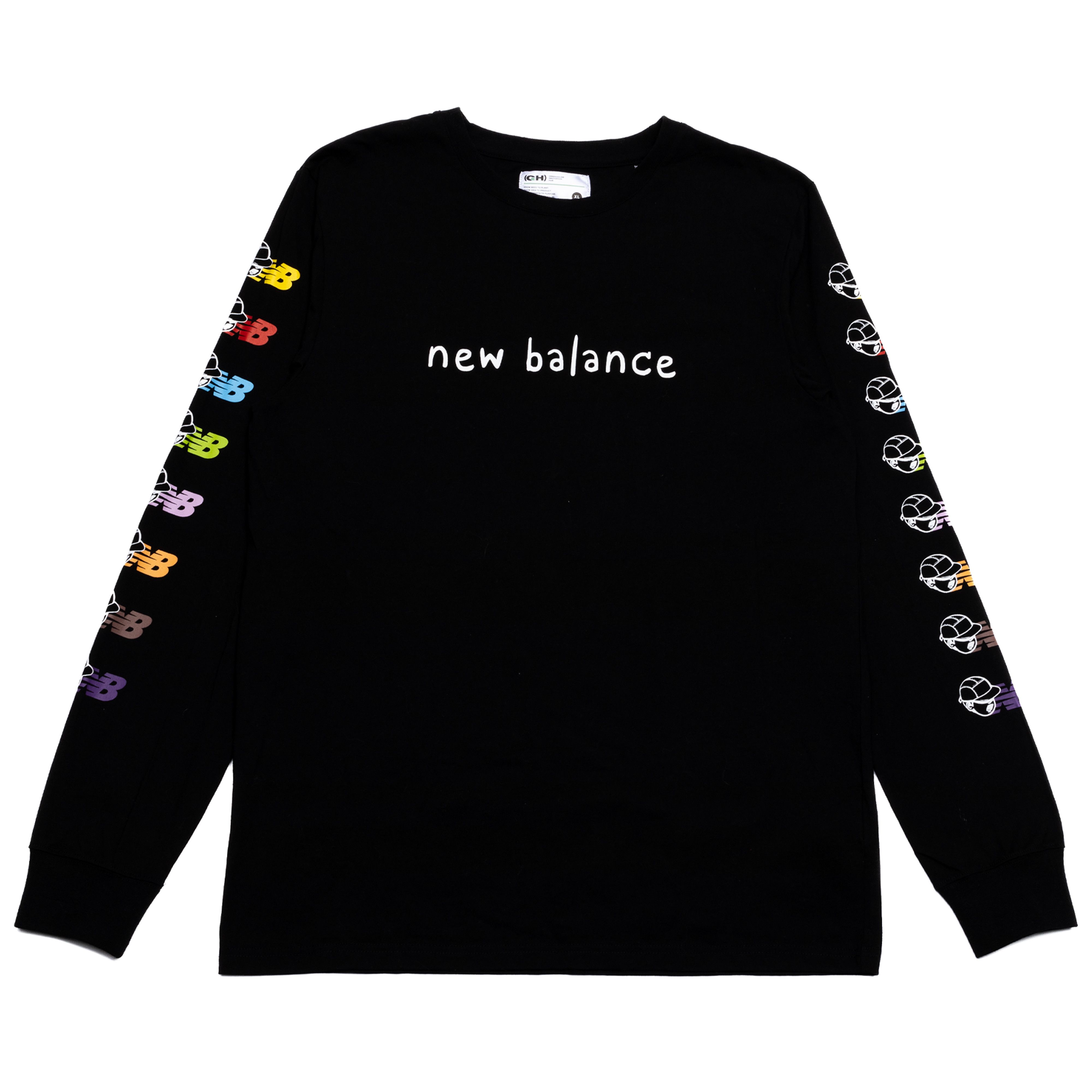 image of Paperboy X New Balance Long Sleeve Tee Black Xl, Men's