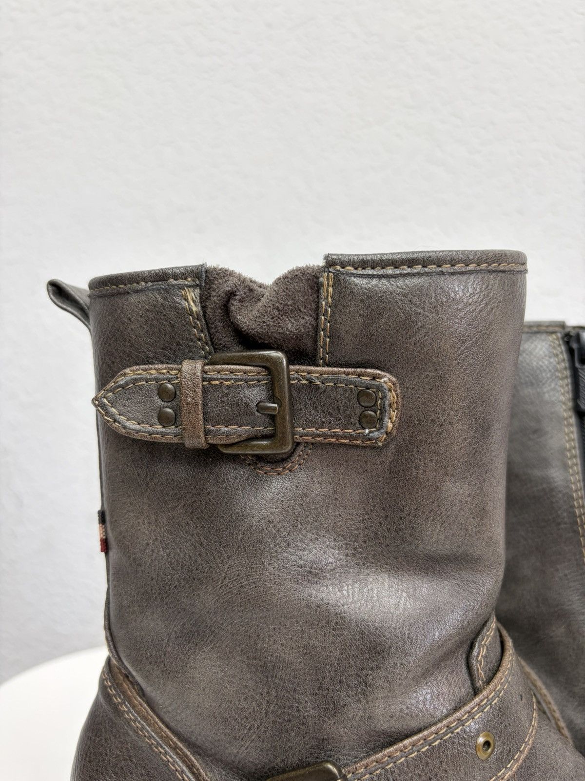 A.S.98 Vintage Like Maison Margiela Belted Leather Biker Boots 00s Size US 8 / EU 41 - 10 Thumbnail