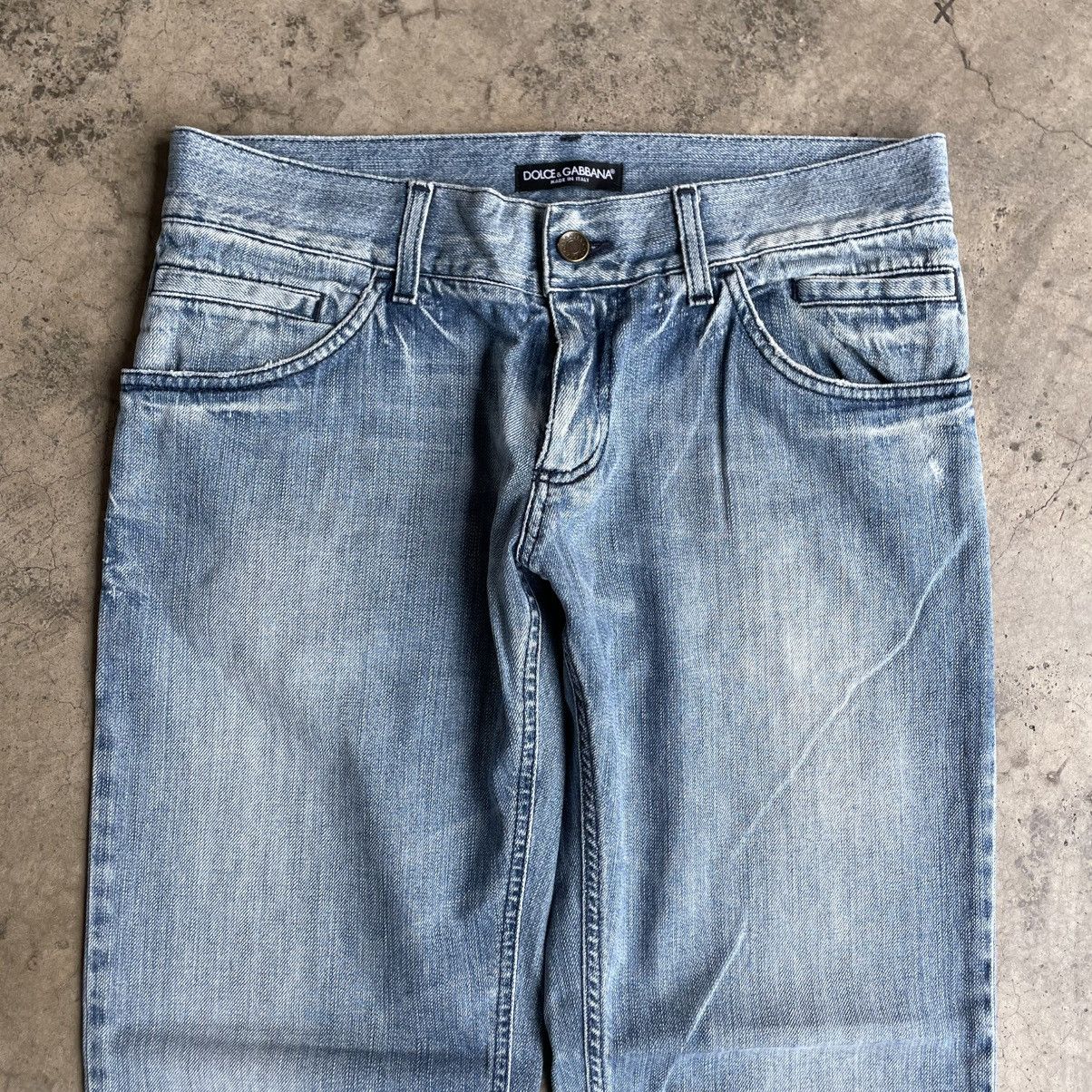 Dolce & Gabbana 🔥Dolce & Gabbana Stoned Washed Regular Straight Denim Jeans Size US 33 - 2 Thumbnail