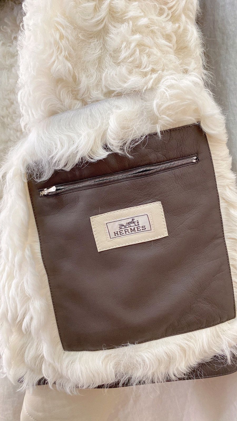 Hermes [sale] 22-23AW Hermes Leather Jacket (discoloured) Size US M / EU 48-50 / 2 - 4 Thumbnail