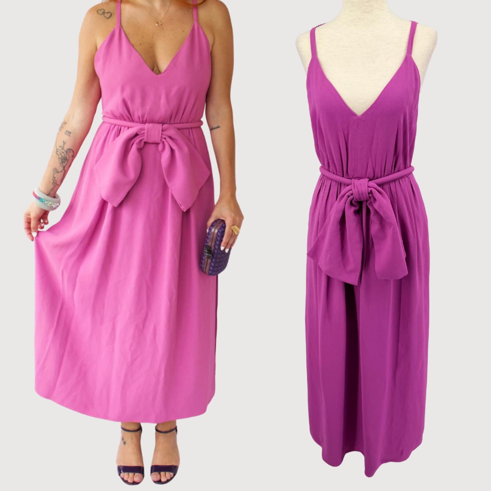 Other Cris Barros Bow Waist Maxi Dress Fuchsia 36 Size M / US 6-8 / IT 42-44 - 1 Thumbnail