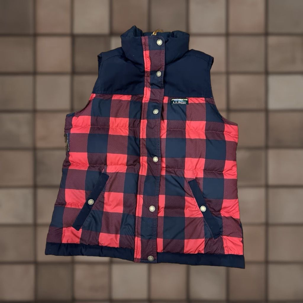 Vintage L.L. Bean Mountain Classic Down Vest Women’s Size XS Red Buffalo Plaid Size XS / US 0-2 / IT 36-38 - 1 Thumbnail