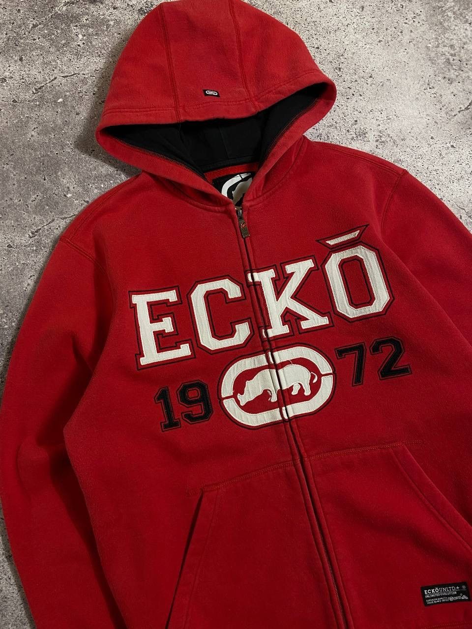 Ecko Unltd. × Vintage Ecko Unltd vintage big logo Y2K red hoodie Size US L / EU 52-54 / 3 - 3 Thumbnail