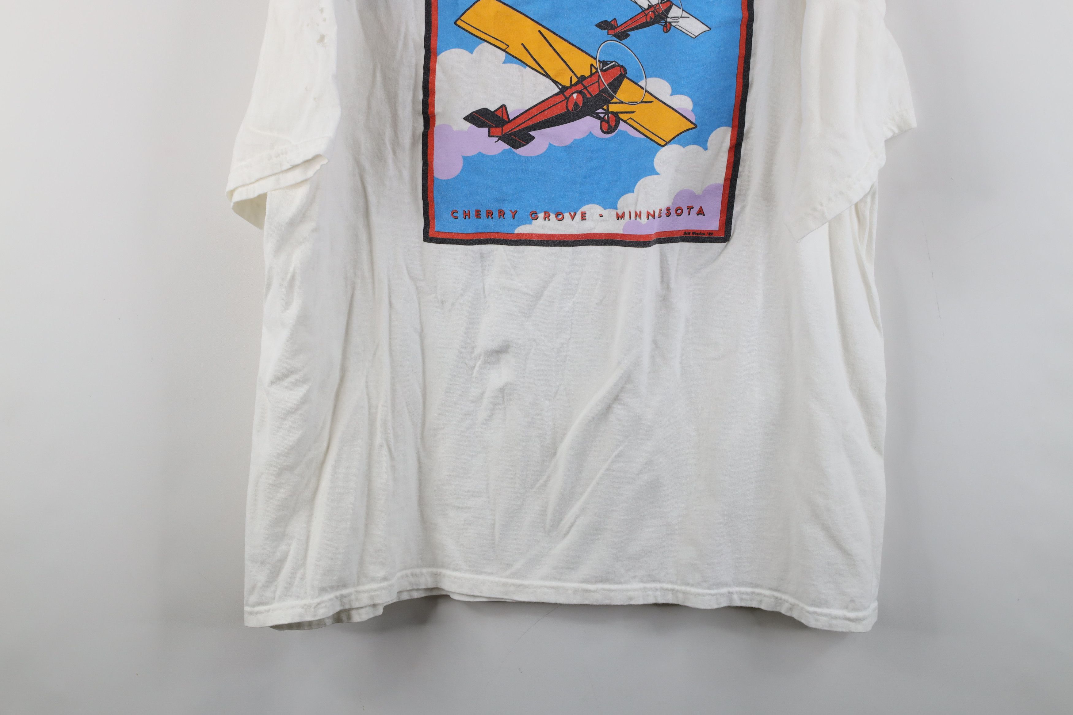 Vintage Vintage 90s Streetwear Spell Pietenpol Airplanes T-Shirt Size US XL / EU 56 / 4 - 12 Thumbnail
